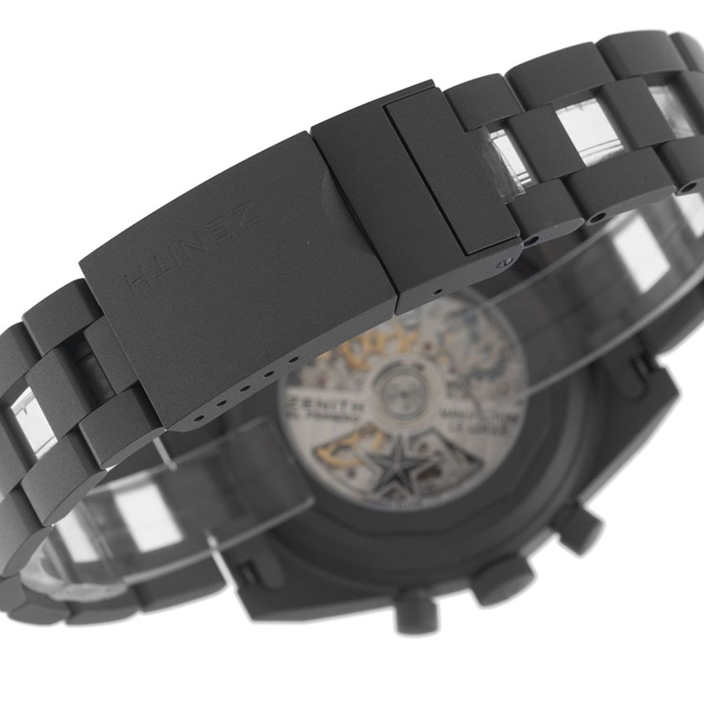 Zenith Chronomaster Original 97.T384.4061/21.M384 (Unknown (random serial)) - Black dial 37 mm Titanium case (7/8)