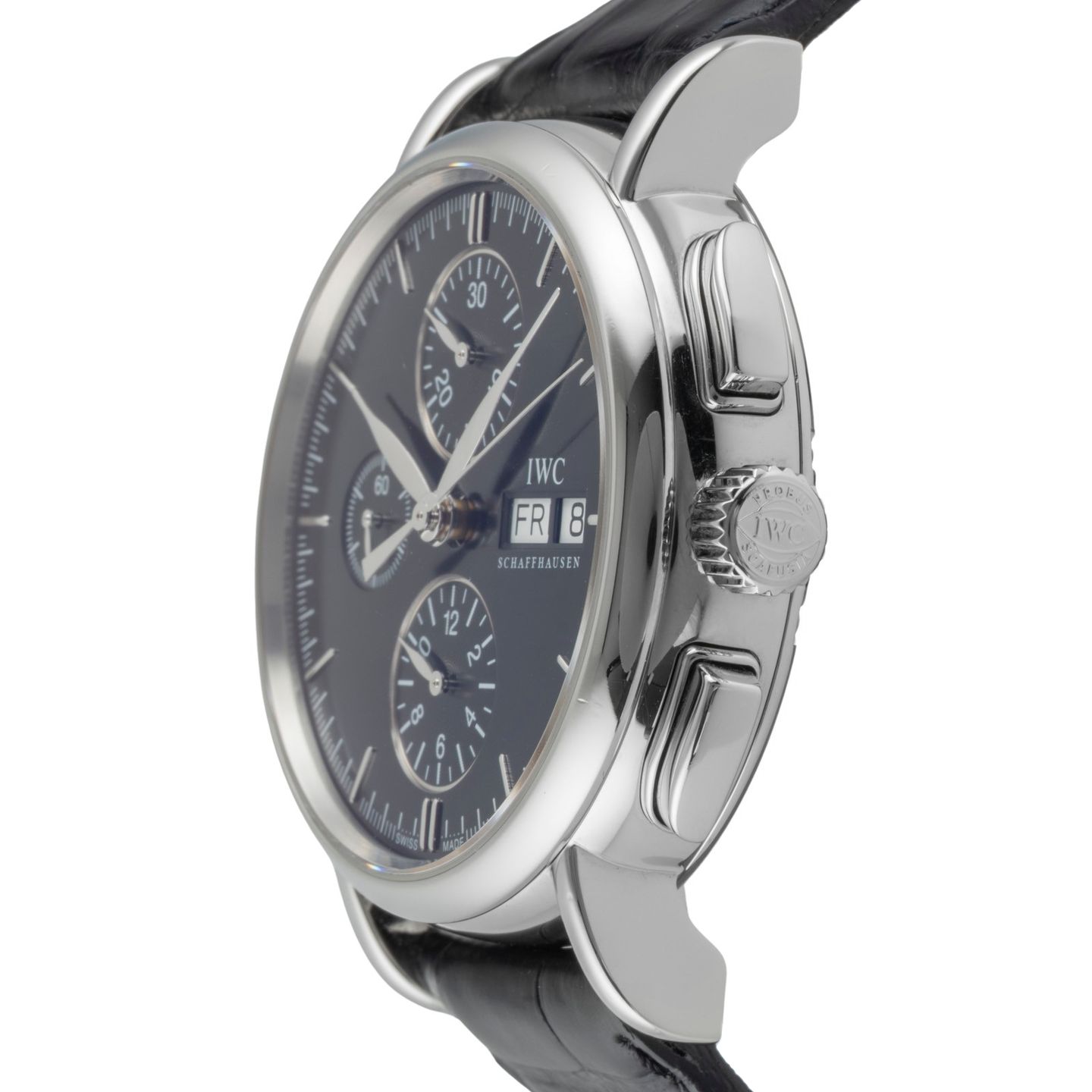 IWC Portofino Chronograph IW378303 (2010) - Black dial 41 mm Steel case (6/8)