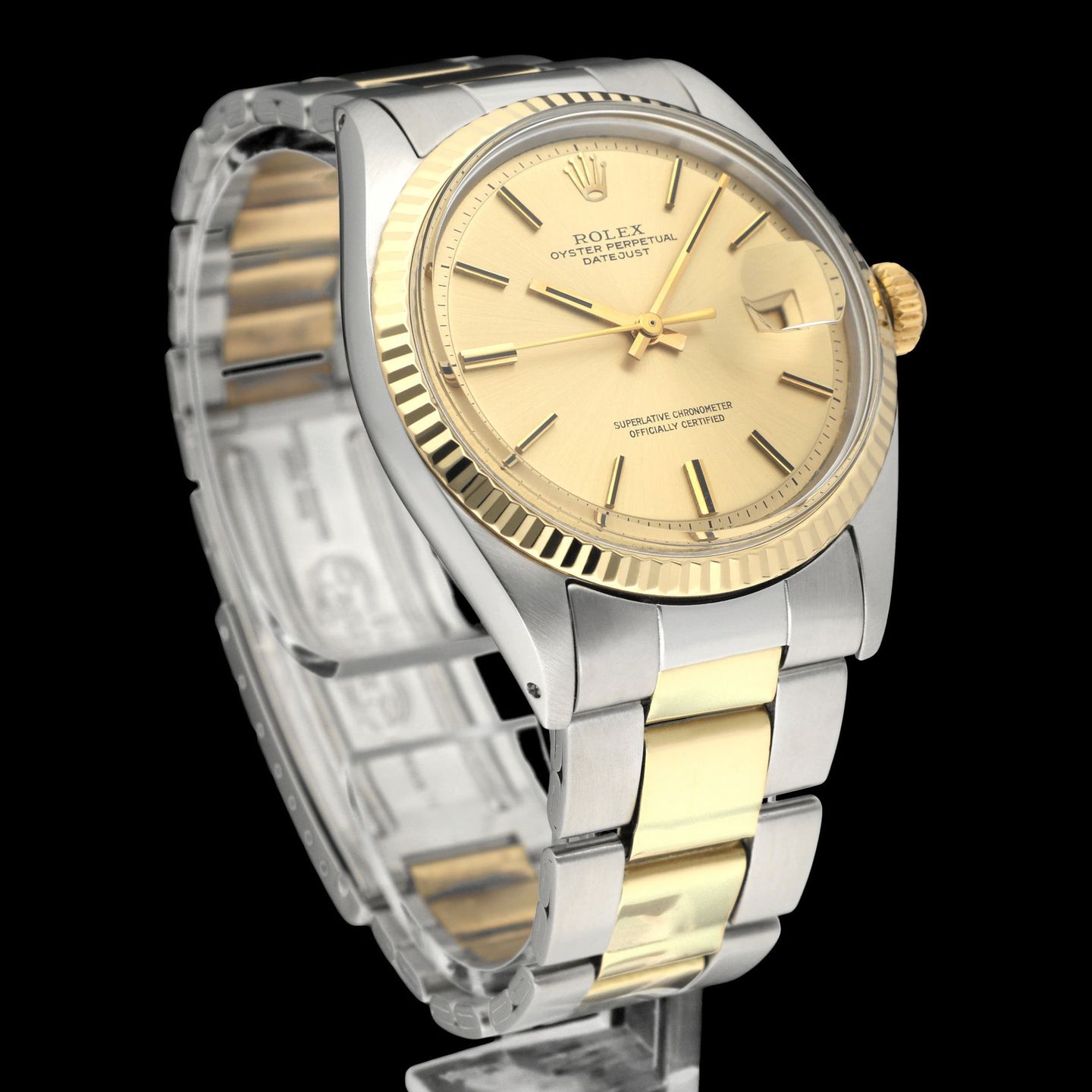 Rolex Datejust 1601 (1971) - Champagne wijzerplaat 36mm Staal (4/8)