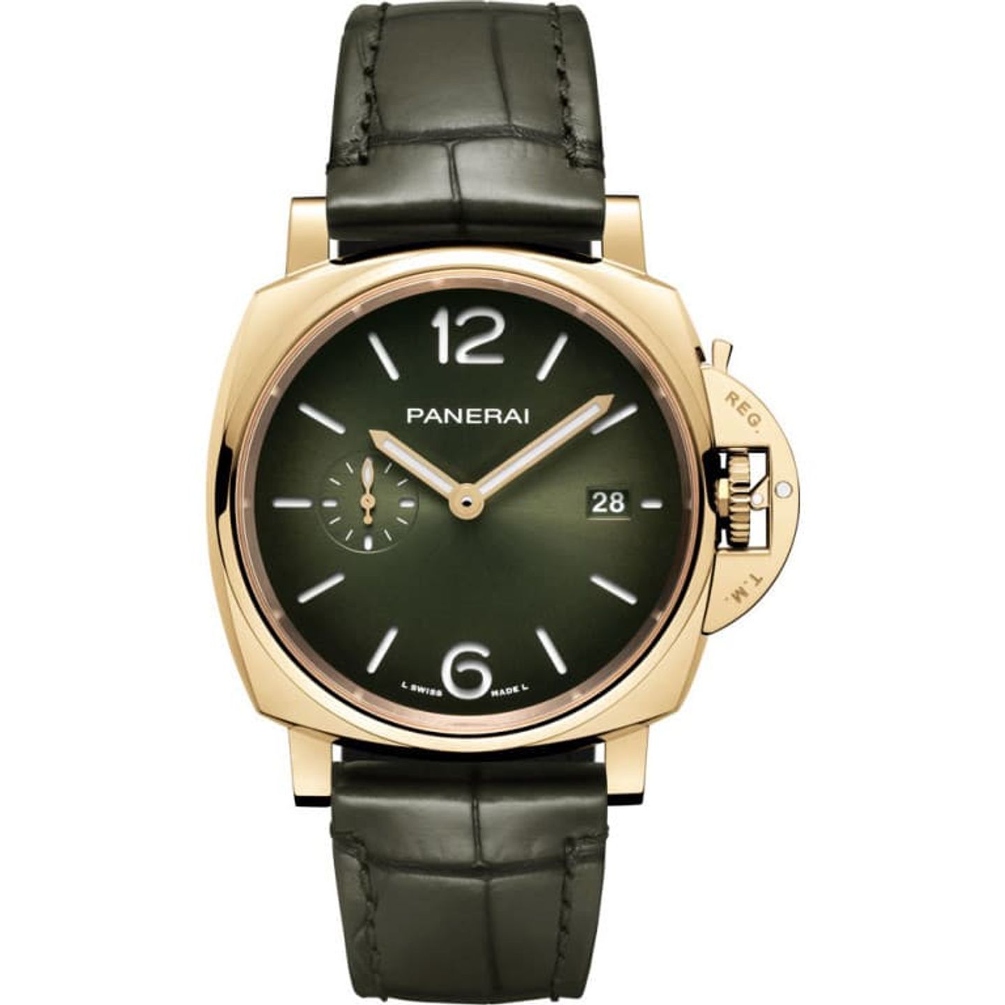 Panerai Luminor Due PAM01423 (2024) - Green dial 42 mm Yellow Gold case (1/1)