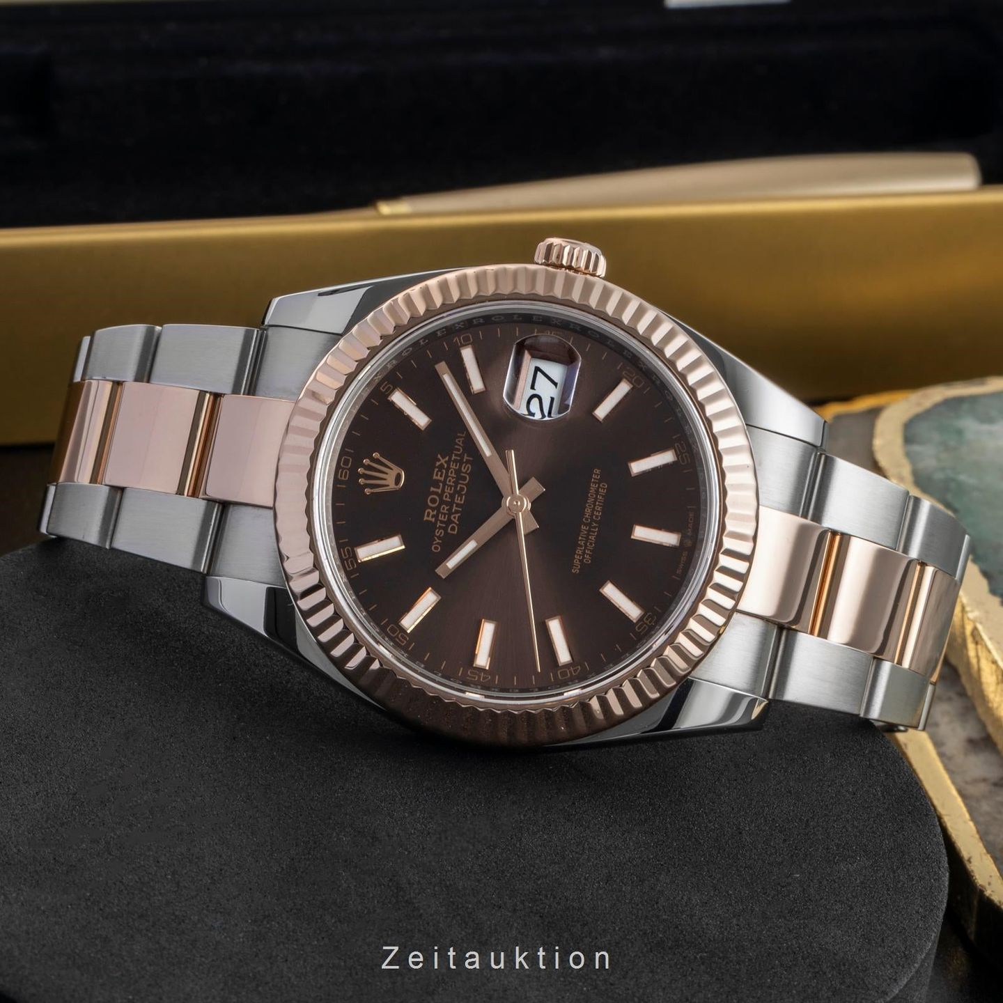 Rolex Datejust 41 126331 (Unknown (random serial)) - Brown dial 41 mm Gold/Steel case (2/8)