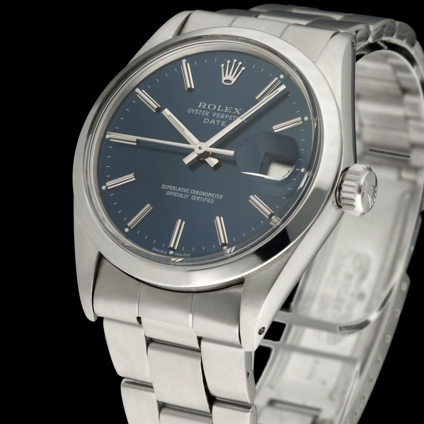 Rolex Oyster Perpetual Date 1500 (1971) - Blauw wijzerplaat 34mm Staal (5/6)