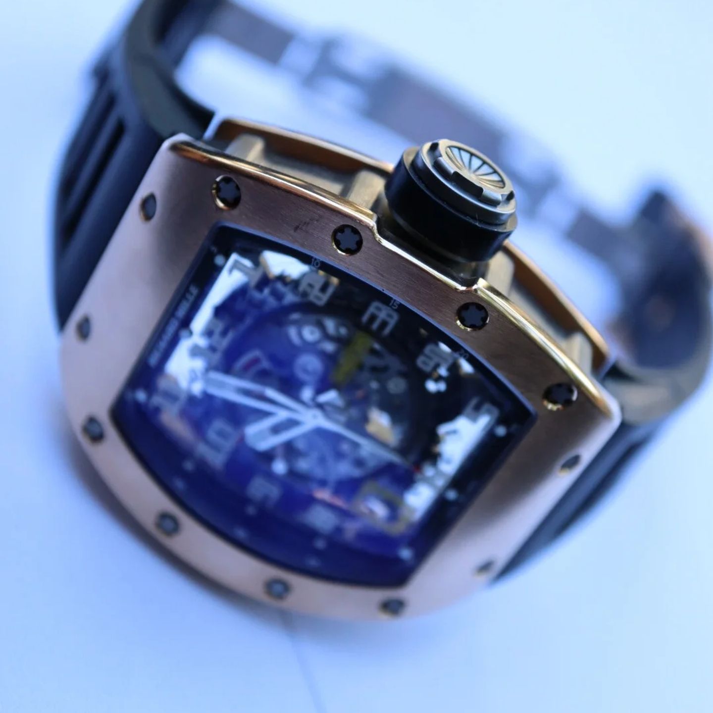 Richard Mille RM 030 RM-030 (2013) - Transparant wijzerplaat 40mm Roségoud (3/8)