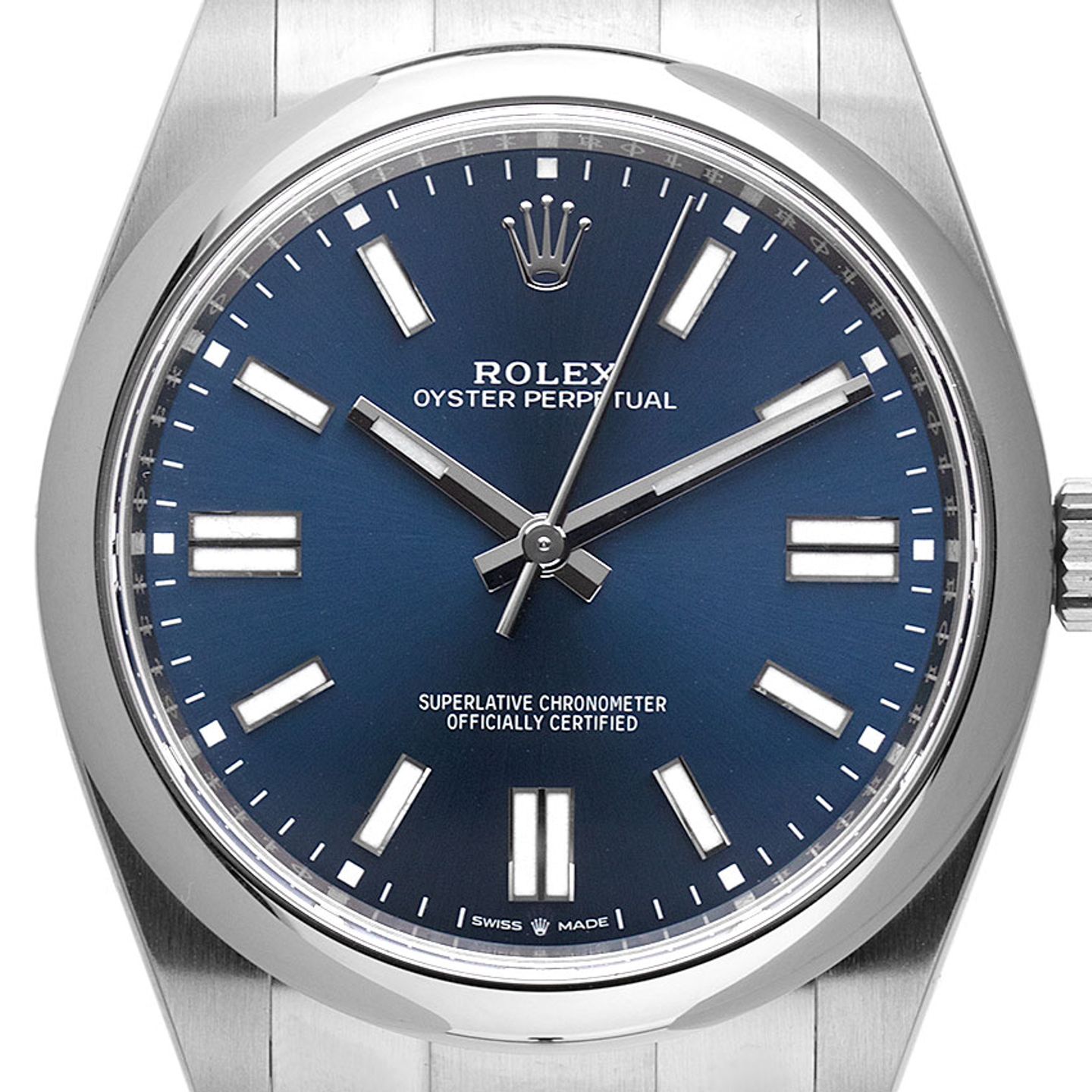 Rolex Oyster Perpetual 41 124300 (2021) - Blue dial 41 mm Steel case (1/8)