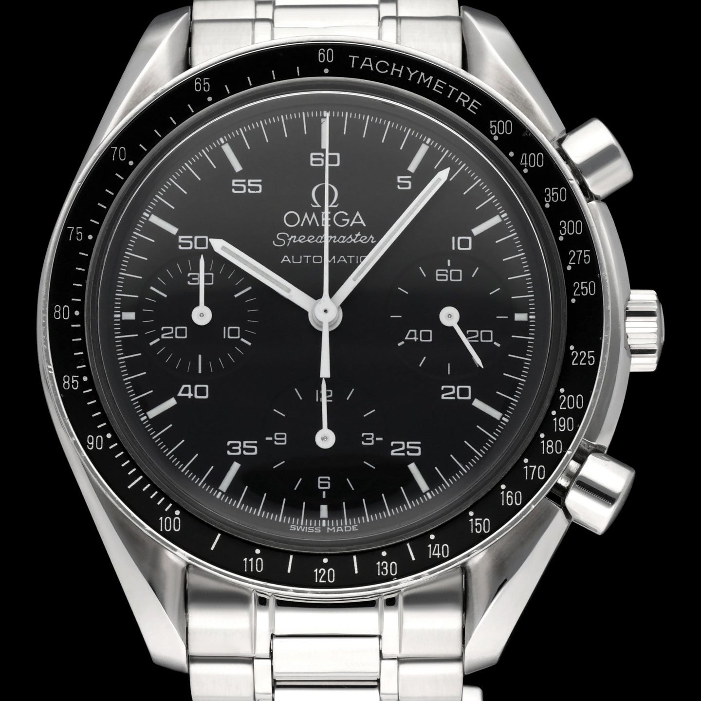 Omega Speedmaster Reduced 3510.50.00 (2003) - Zwart wijzerplaat 39mm Staal (1/8)