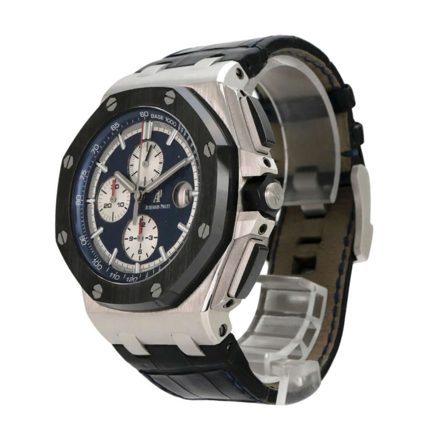 Audemars Piguet Royal Oak Offshore Chronograph 26401PO.OO.A018CR.01 (2016) - Blue dial 44 mm Platinum case (3/8)