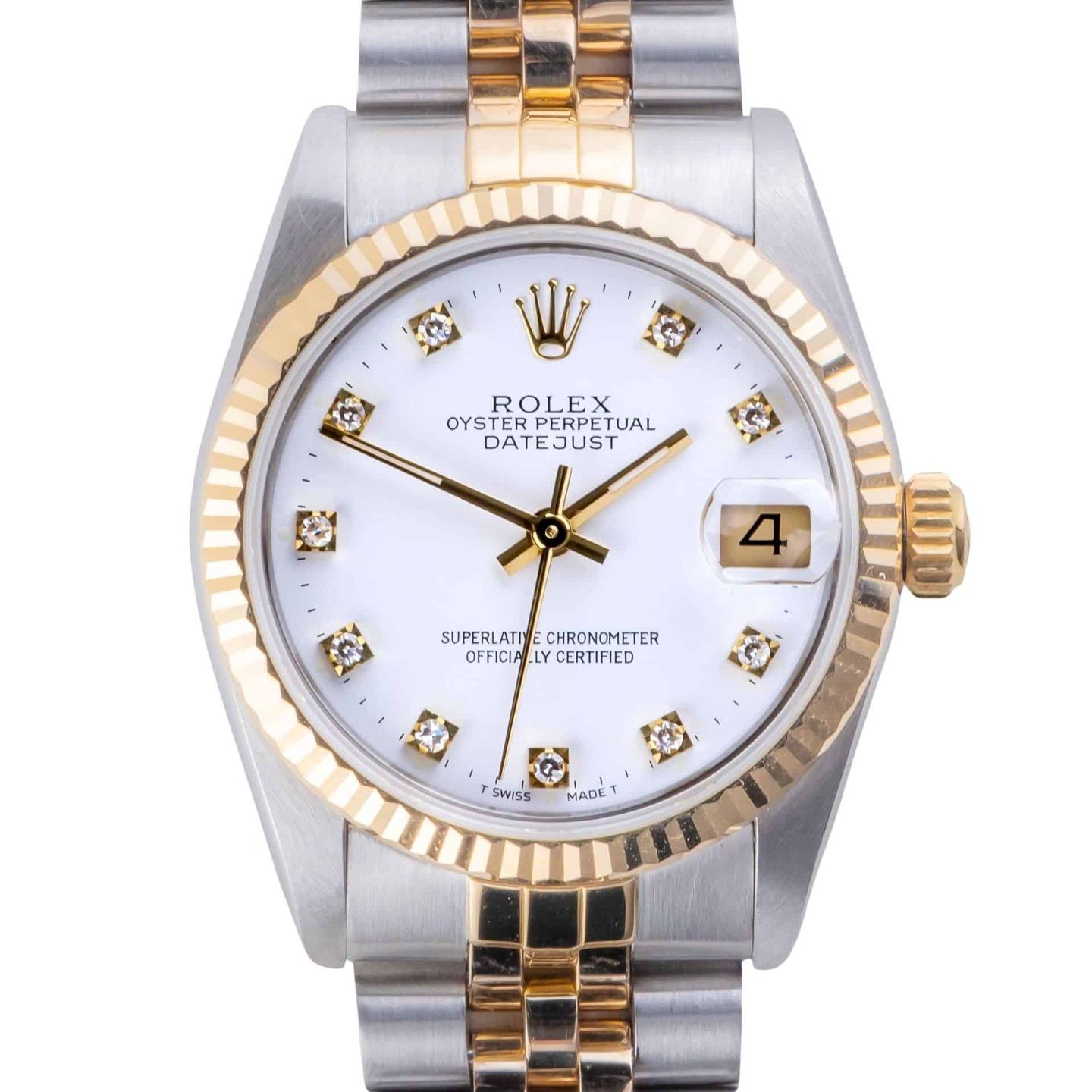 Rolex Datejust 31 68273 (1986) - White dial 31 mm Gold/Steel case (3/8)
