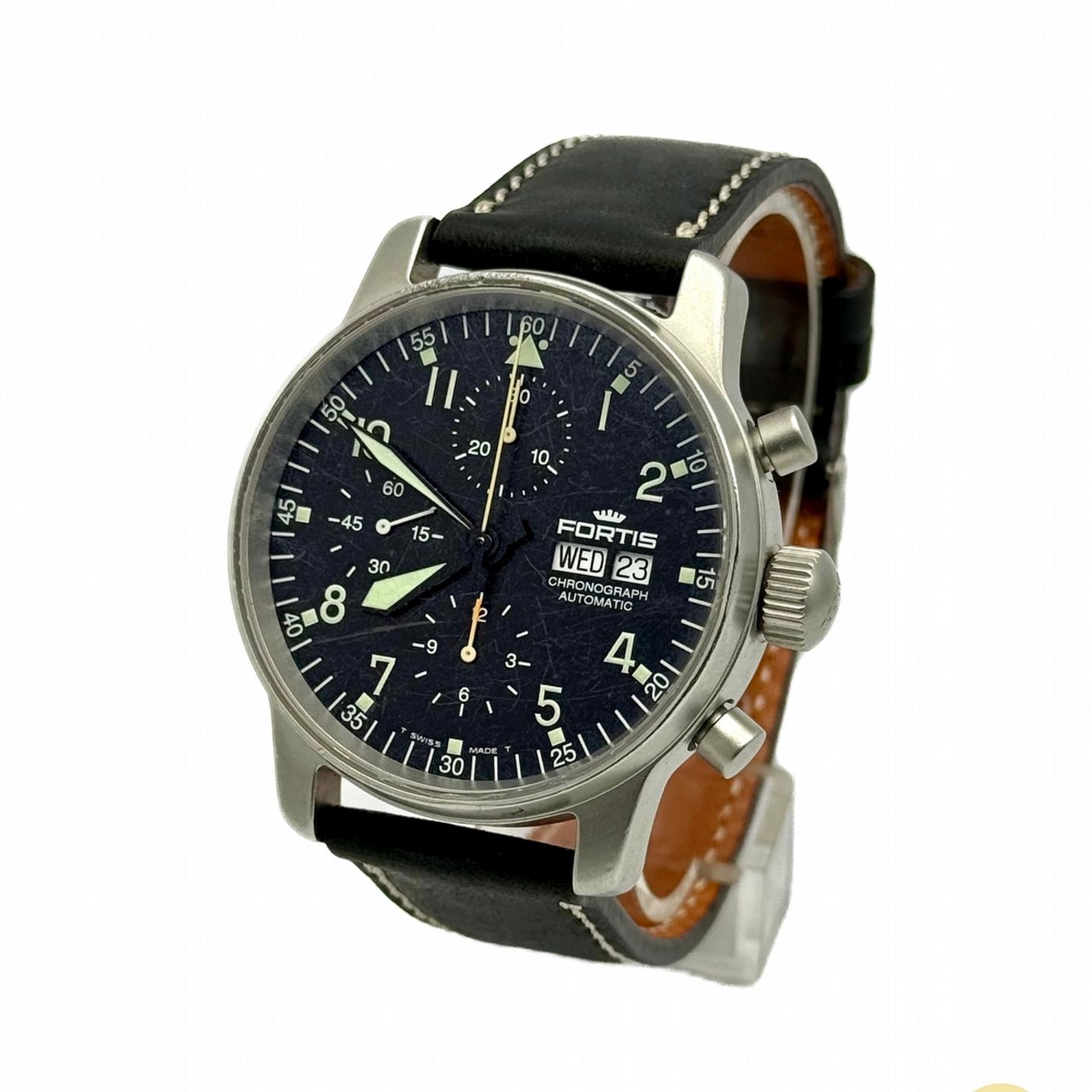 Fortis Flieger 597.10.141.1 (Unknown (random serial)) - Black dial 42 mm Steel case (1/8)
