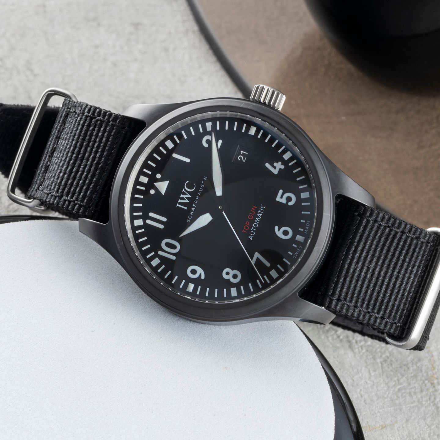 IWC Pilot IW326901 (Unknown (random serial)) - Black dial 41 mm Ceramic case (2/8)