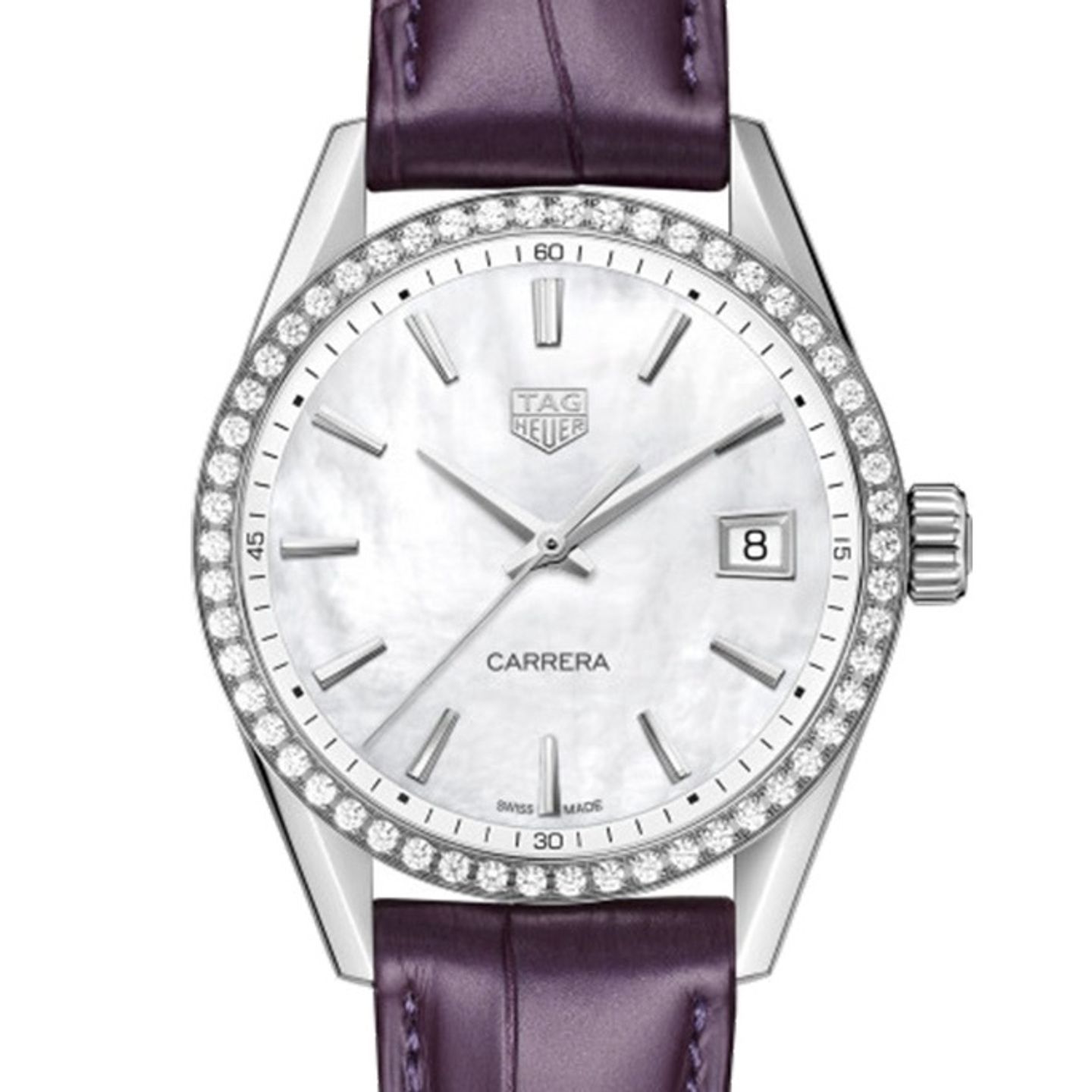 TAG Heuer Carrera Lady WBK1316.FC8261 (2023) - White dial 36 mm Steel case (1/3)
