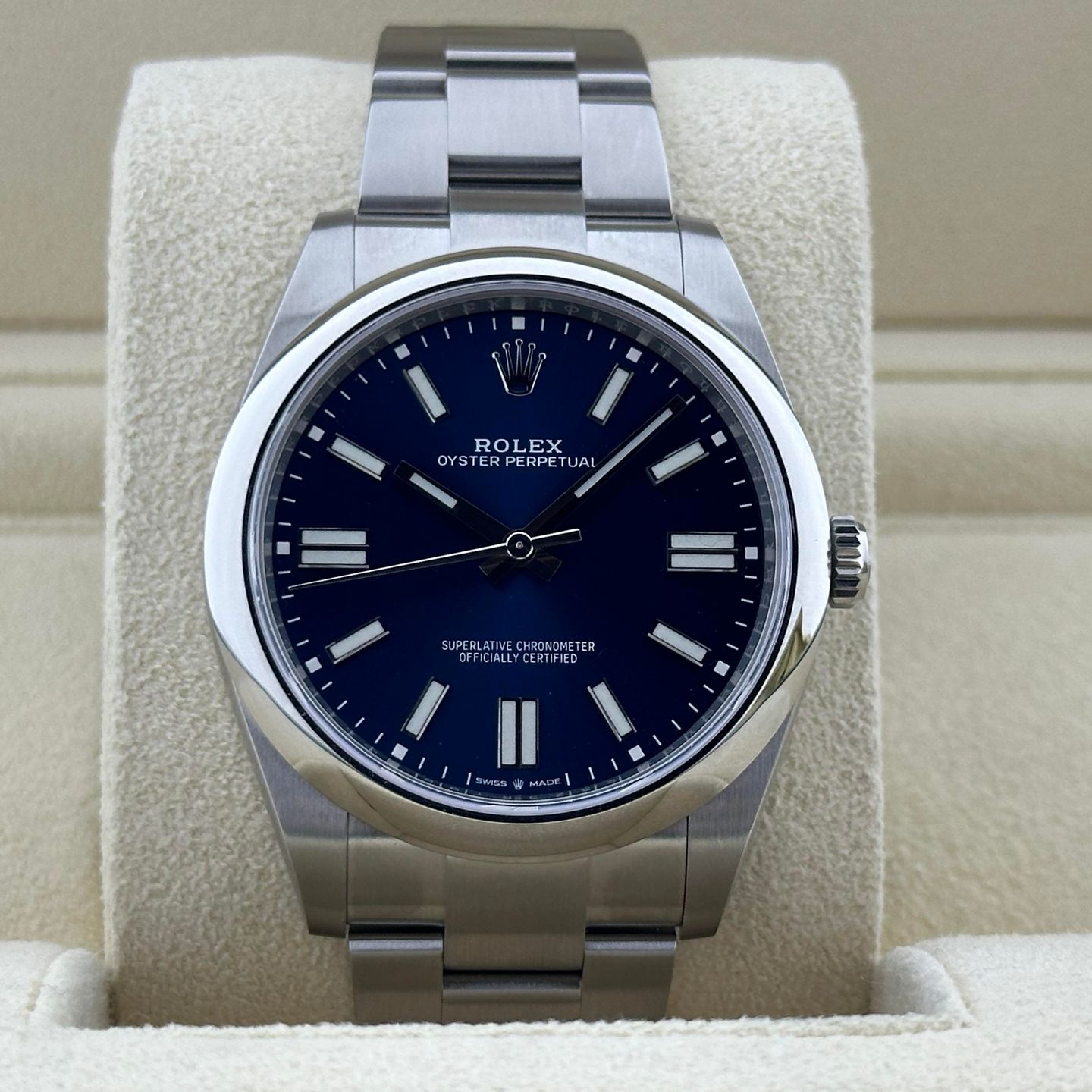 Rolex Oyster Perpetual 41 124300 (2022) - Blue dial 41 mm Steel case (1/8)