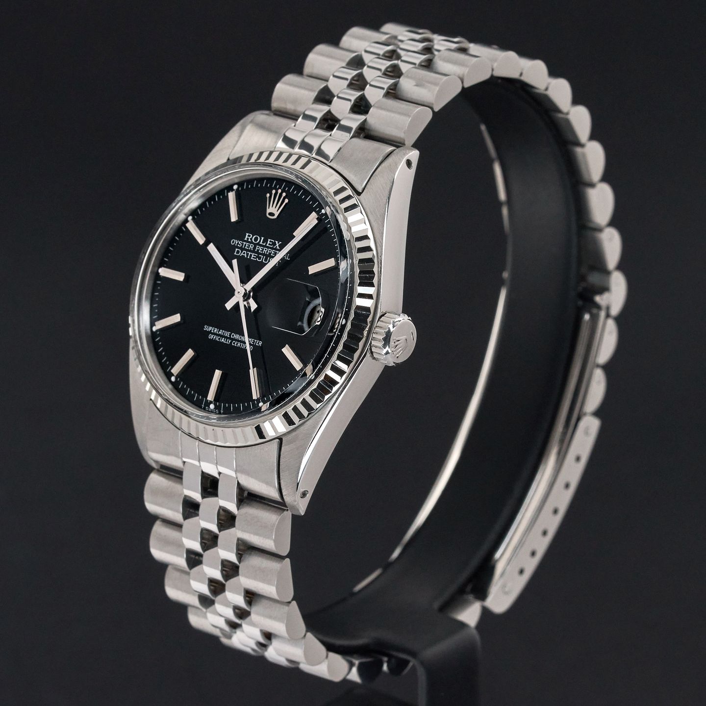 Rolex Datejust 1601 (1971) - Black dial 36 mm Steel case (4/8)