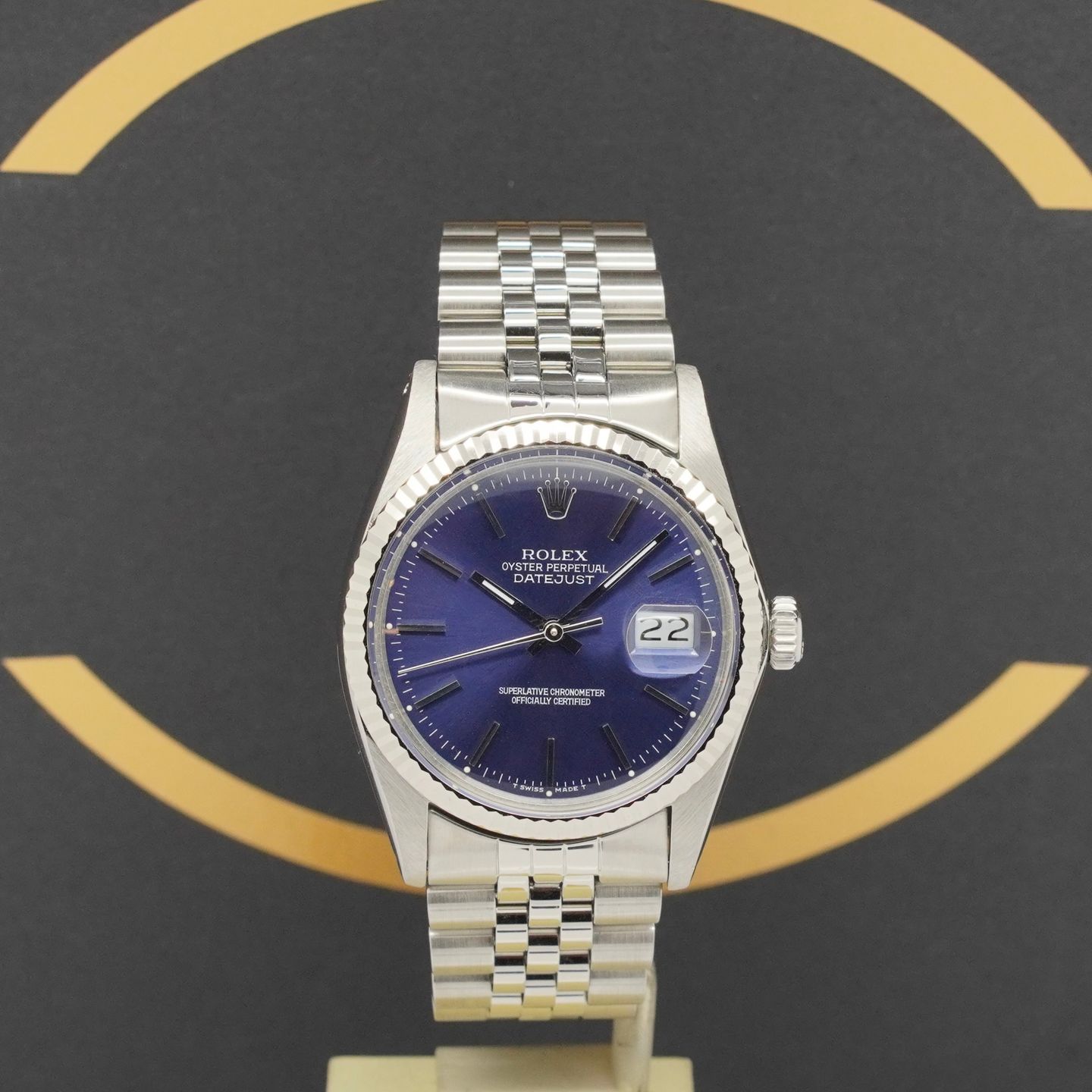 Rolex Datejust 36 16014 (1980) - Blue dial 36 mm Steel case (1/7)