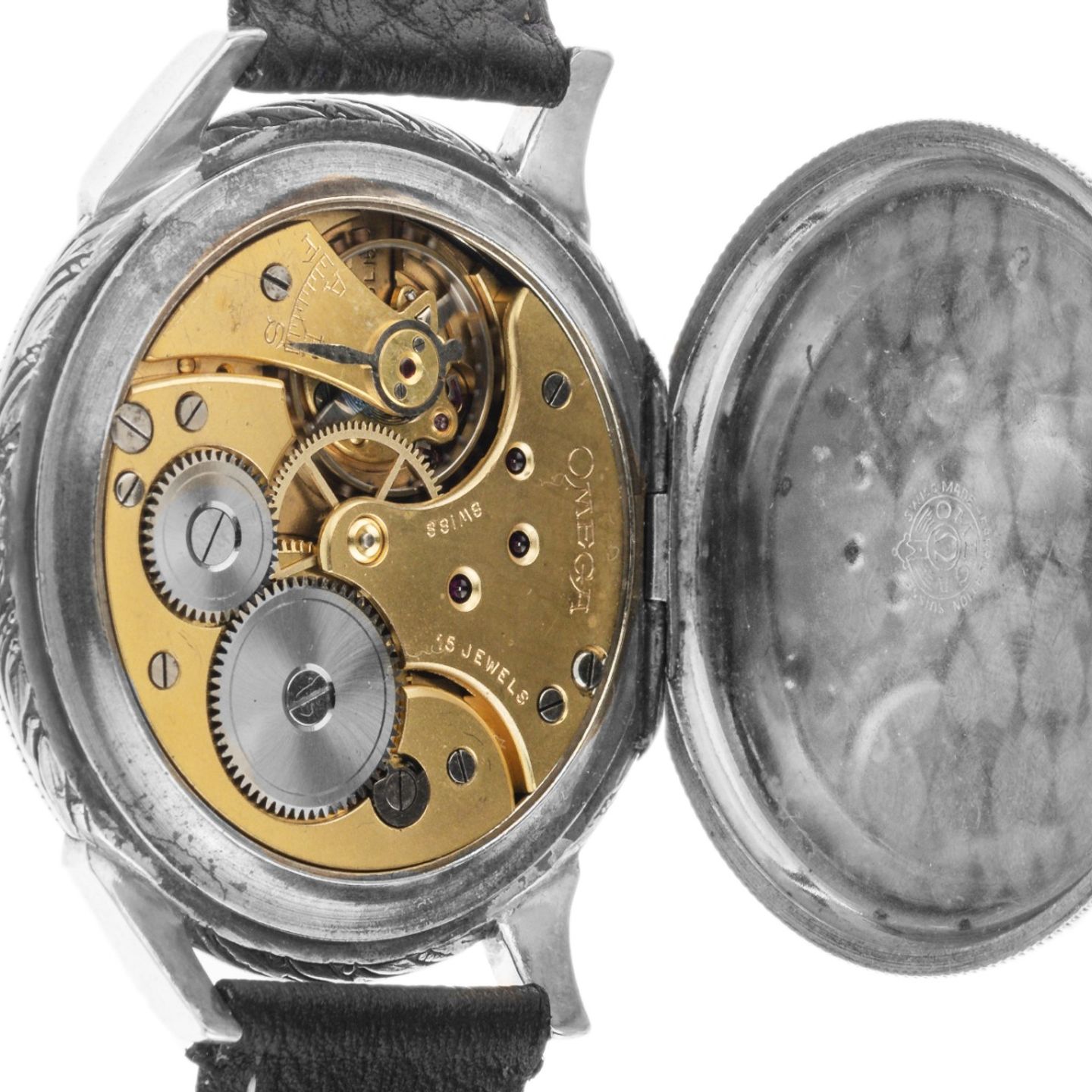 Omega Vintage Unknown (1945) - Black dial 48 mm Steel case (7/8)