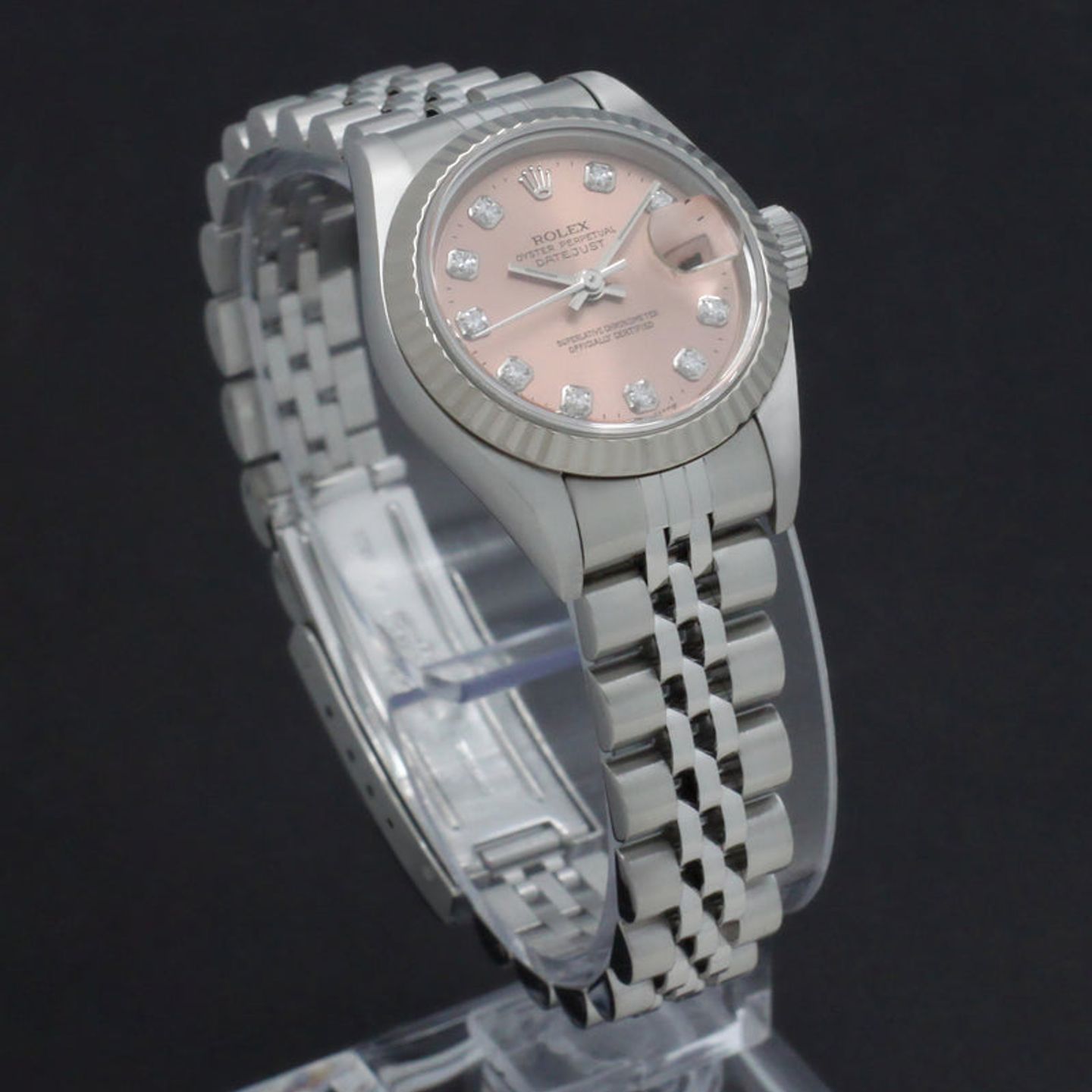 Rolex Lady-Datejust 79174 (2002) - Roze wijzerplaat 26mm Staal (4/7)