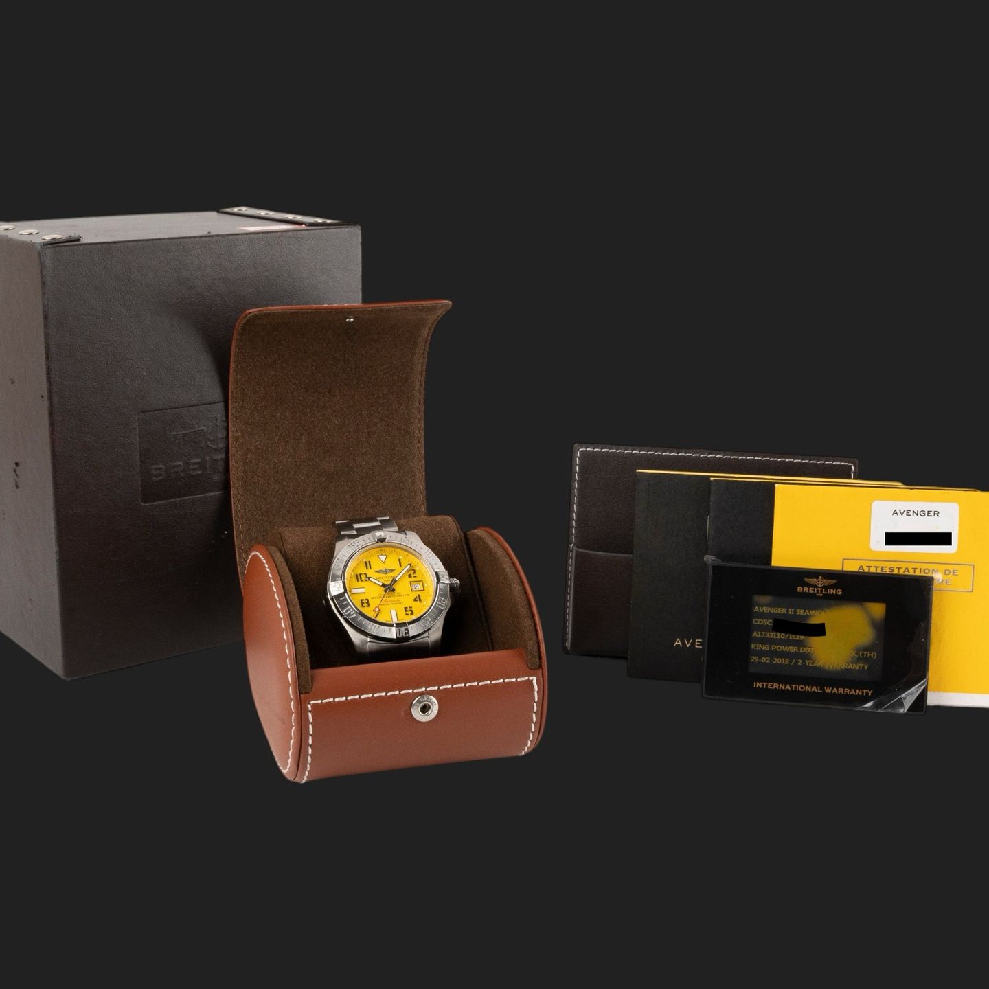 Breitling Avenger II Seawolf A1733110 (2018) - Yellow dial 45 mm Steel case (8/8)