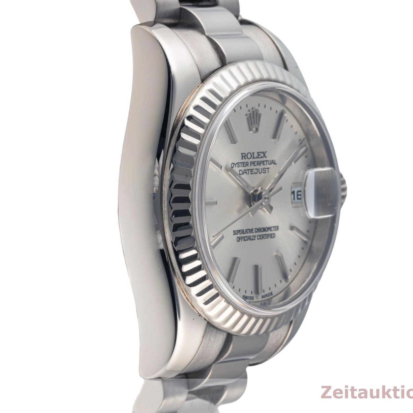 Rolex Lady-Datejust 179179 (Unknown (random serial)) - Silver dial 26 mm White Gold case (7/8)