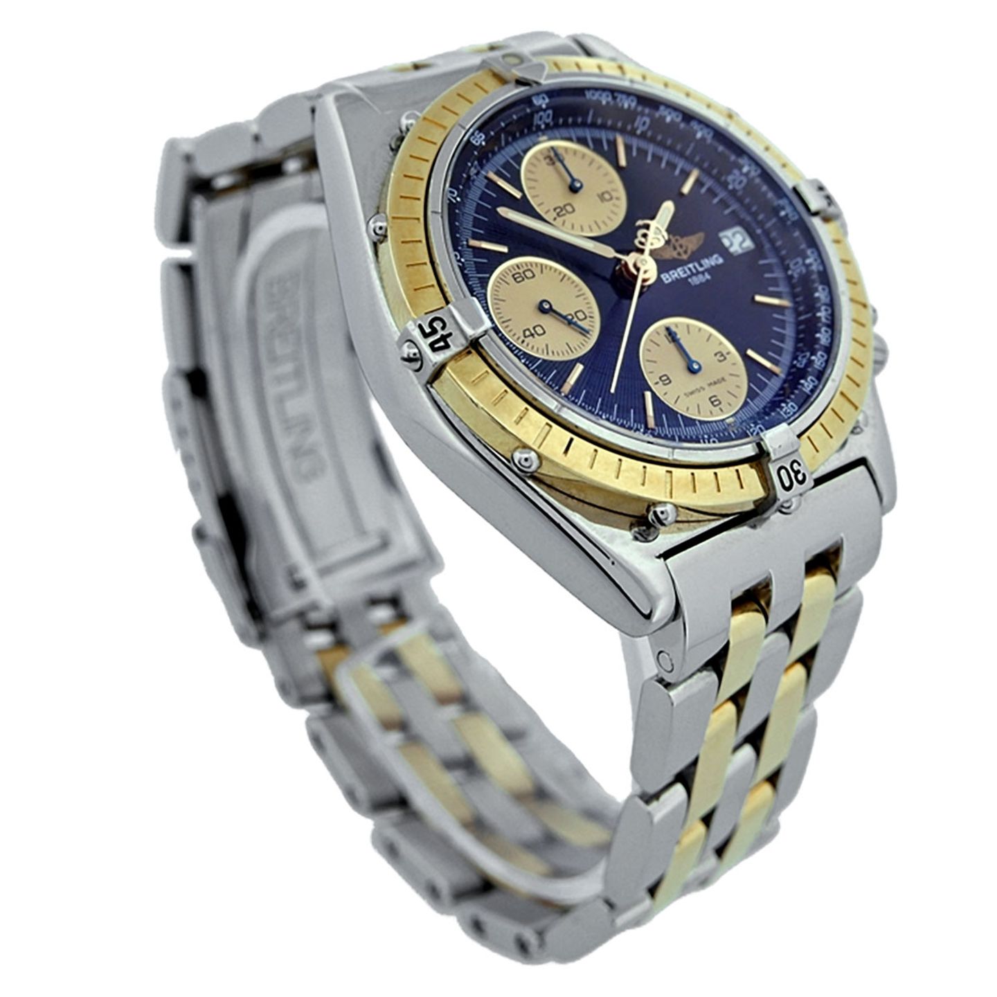 Breitling Chronomat D13048 (1995) - Blue dial 39 mm Steel case (3/5)