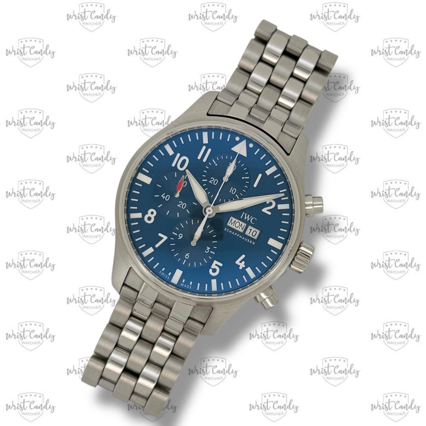 IWC Pilot Chronograph IW377717 (2021) - Blue dial 43 mm Steel case (3/8)