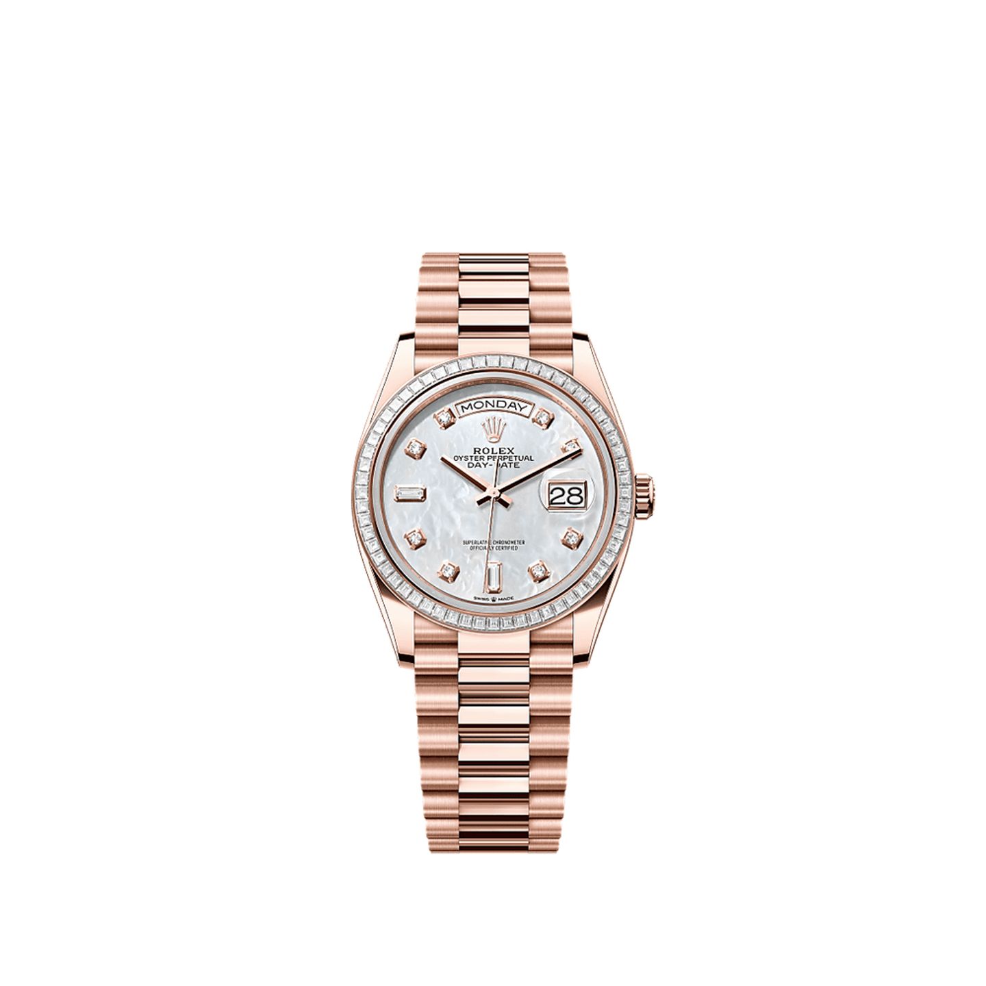 Rolex Day-Date 36 128395TBR (2025) - White dial 36 mm Rose Gold case (1/1)