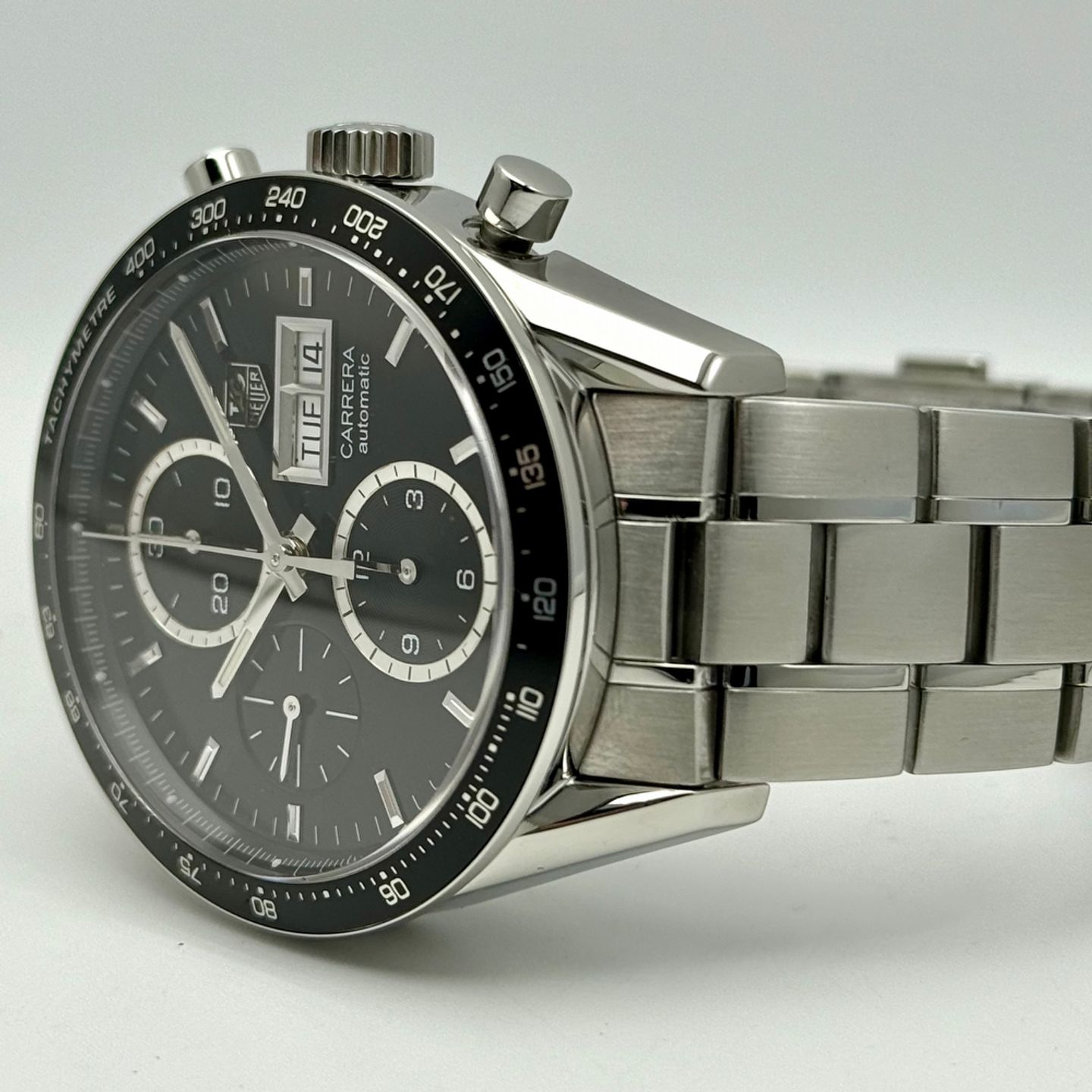 TAG Heuer Carrera Calibre 16 CV201AG.BA0725 (2014) - Black dial 41 mm Steel case (5/8)