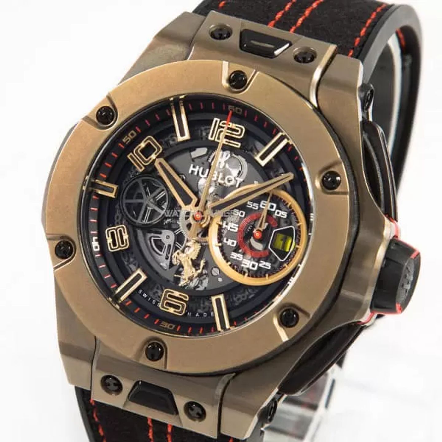 Hublot Big Bang Ferrari 402.MX.0138.WR (2019) - Transparent dial Unknown Yellow Gold case (1/1)