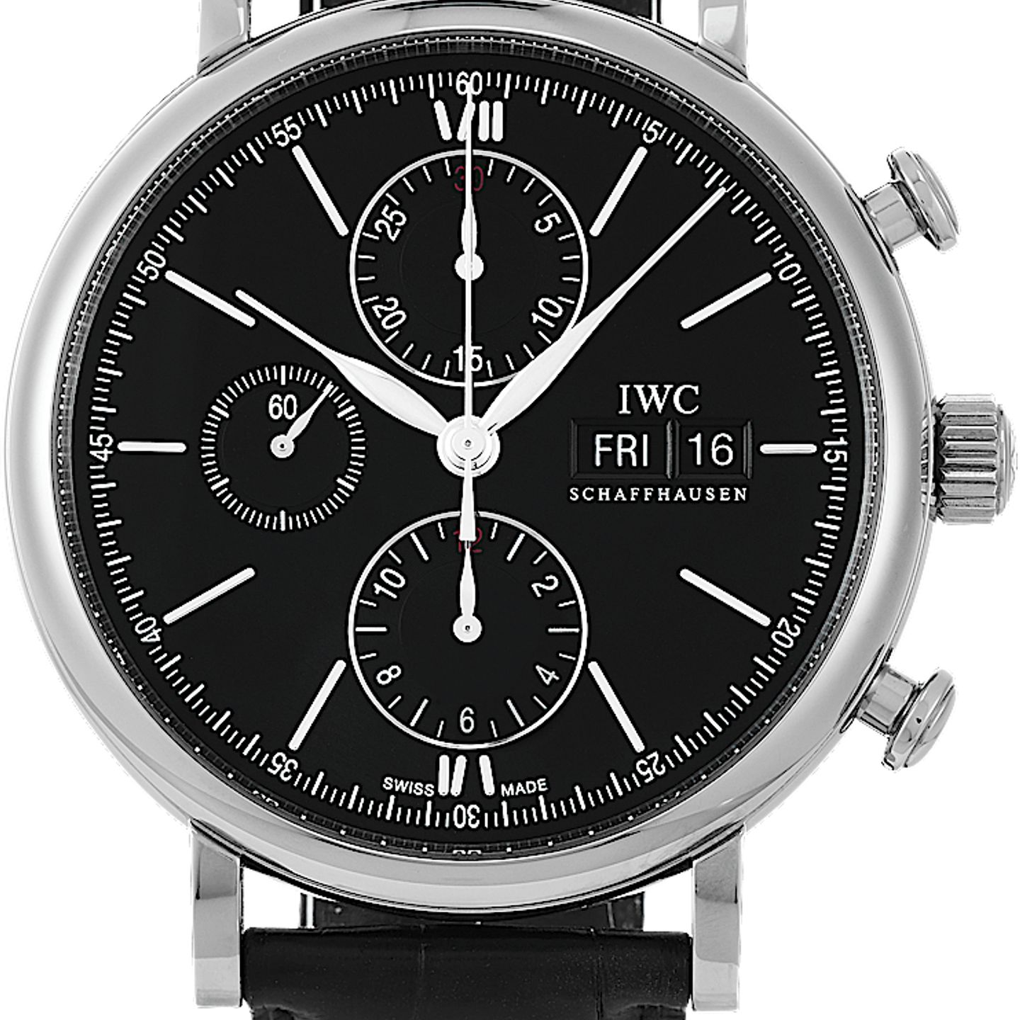 IWC Portofino Chronograph IW391029 (2025) - Black dial 42 mm Steel case (2/5)