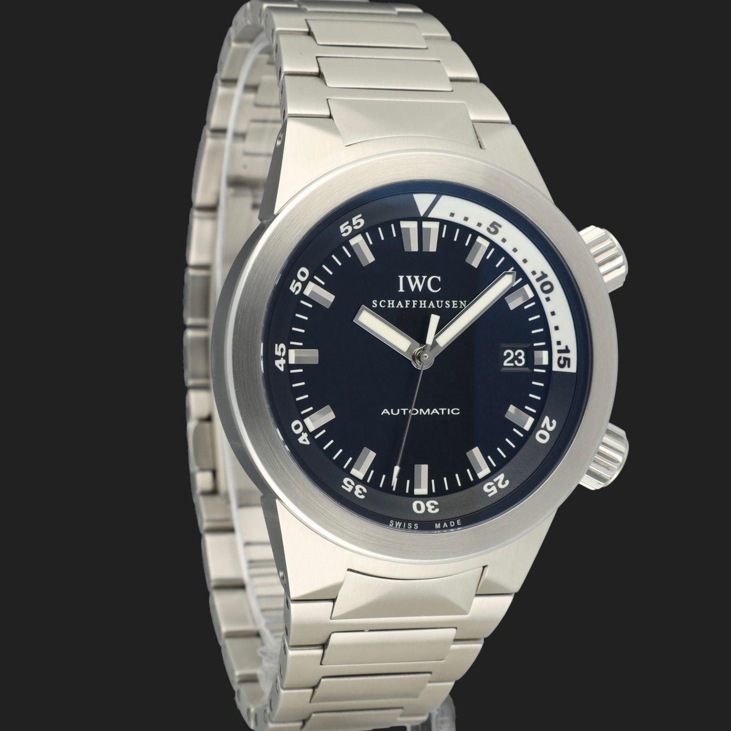IWC Aquatimer Automatic IW354805 (2010) - Zwart wijzerplaat 42mm Staal (4/8)