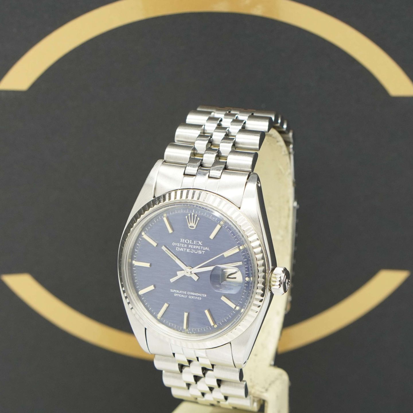 Rolex Datejust 1601 (1971) - Blauw wijzerplaat 36mm Staal (2/6)