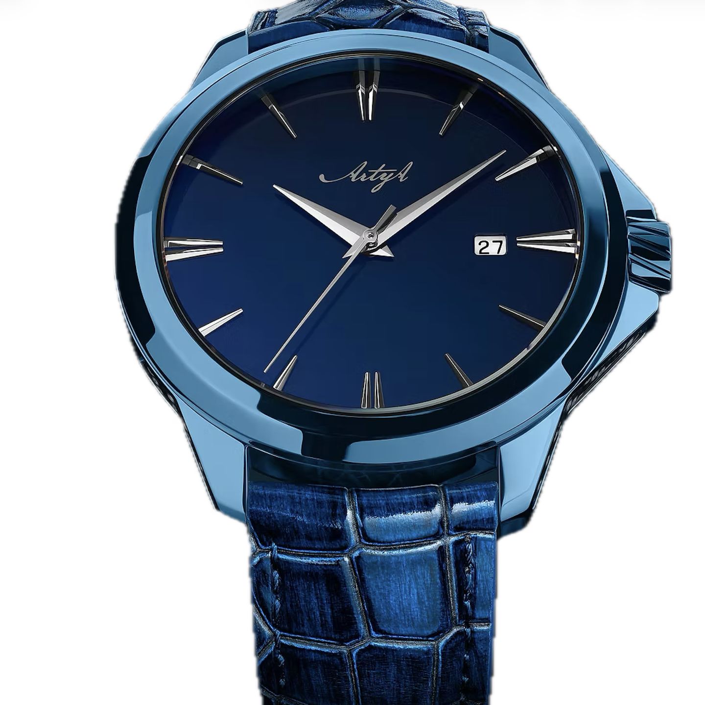 Artya Unknown Blue Enamel (Onbekend (willekeurig serienummer)) - Blauw wijzerplaat 44mm Staal (1/1)