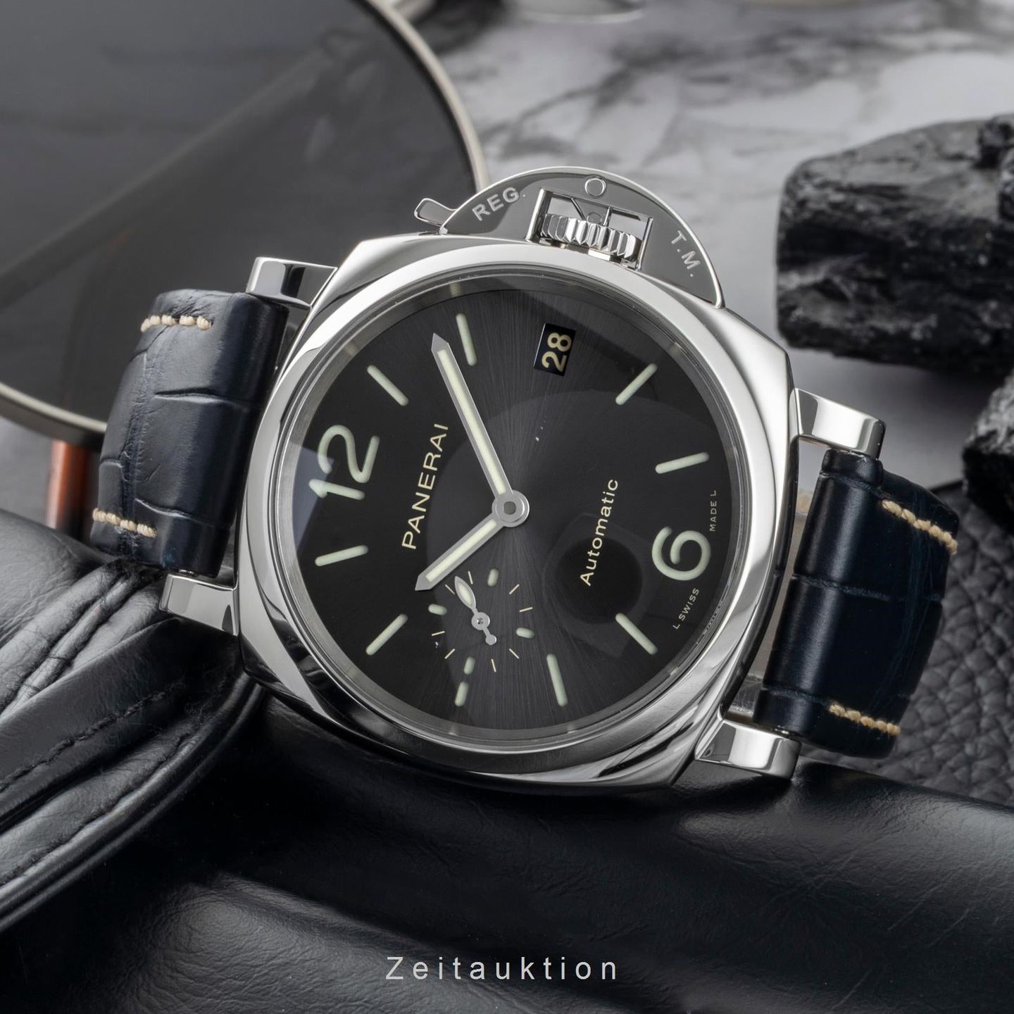 Panerai Luminor Due PAM00755 (Unknown (random serial)) - Grey dial 38 mm Steel case (2/8)
