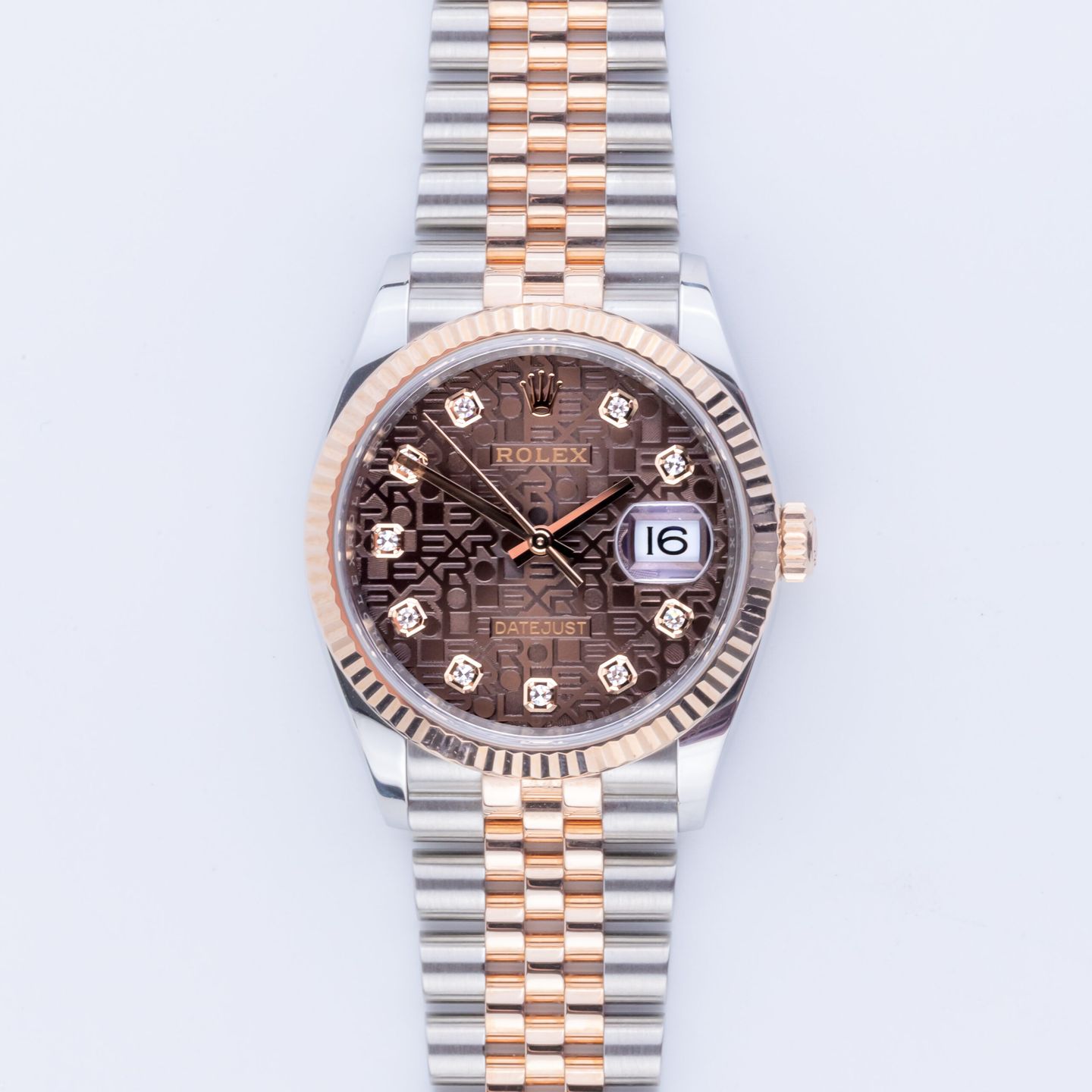 Rolex Datejust 36 126231 (2021) - Brown dial 36 mm Gold/Steel case (3/8)