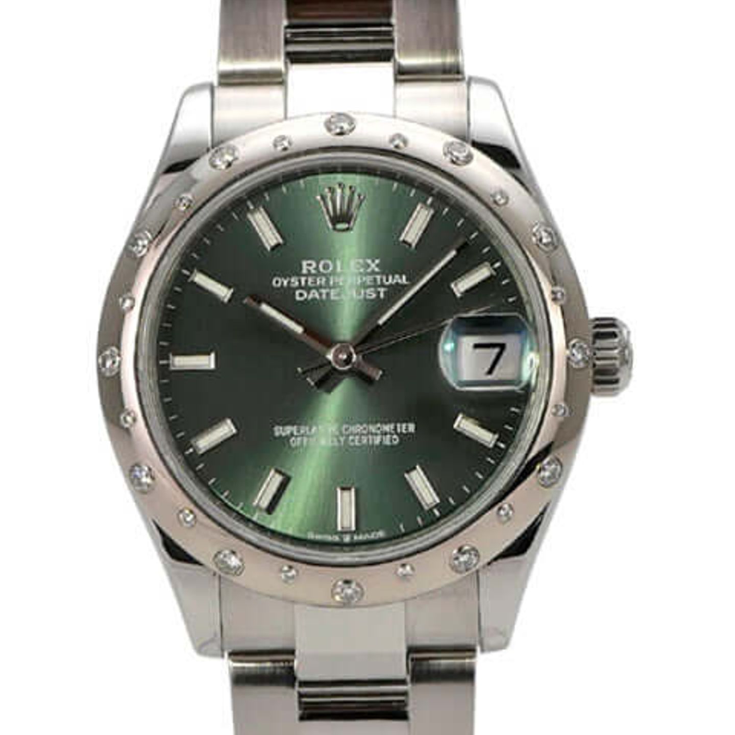 Rolex Datejust 31 278344RBR (2023) - Groen wijzerplaat 31mm Staal (1/8)