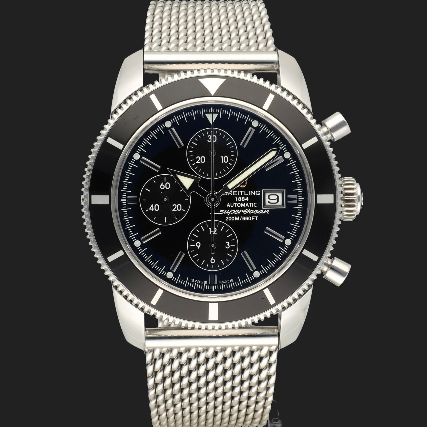 Breitling Superocean Heritage Chronograph A1332024 (2015) - Zwart wijzerplaat 46mm Staal (3/8)