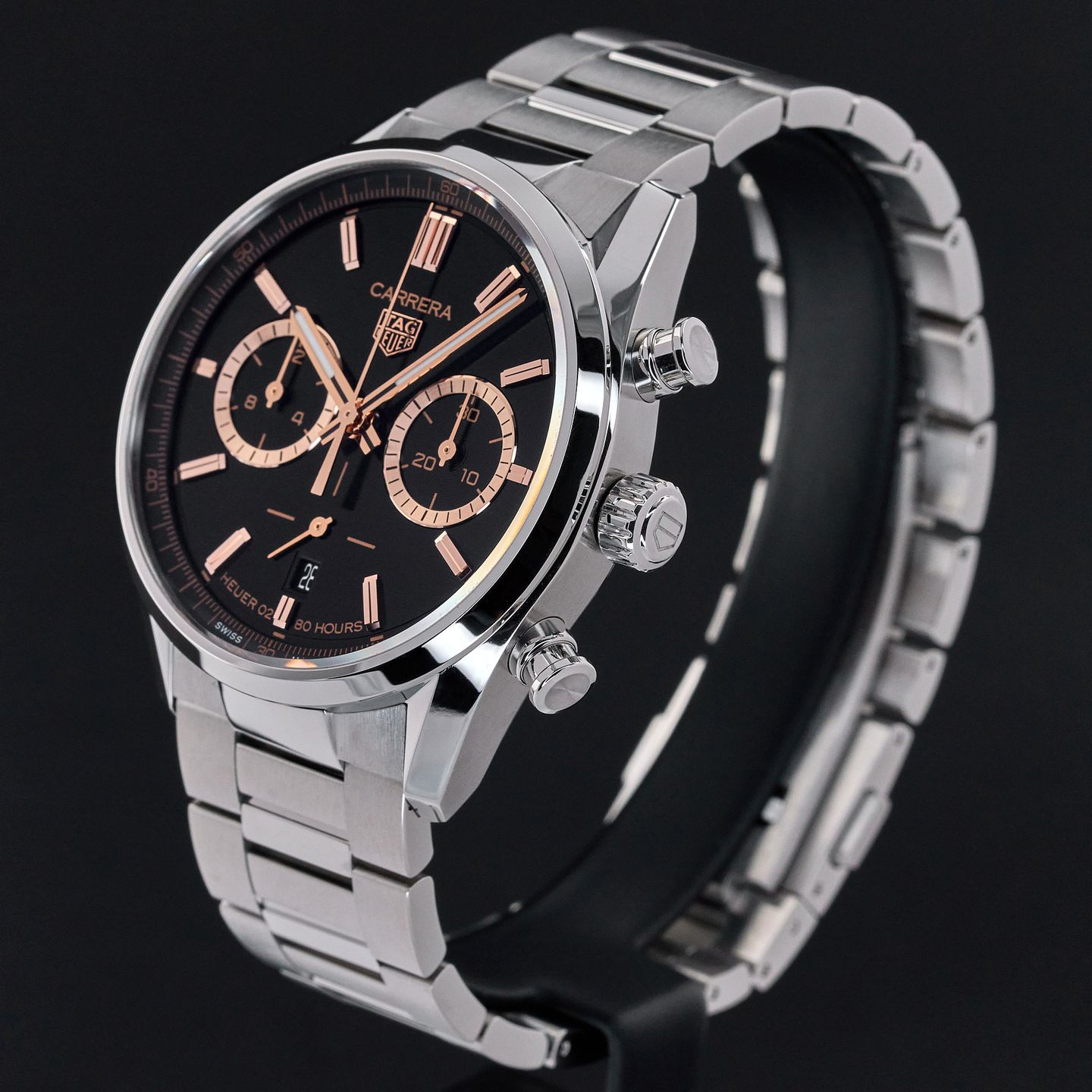 TAG Heuer Carrera CBN2019.BA0642 (2022) - Black dial 42 mm Steel case (4/8)