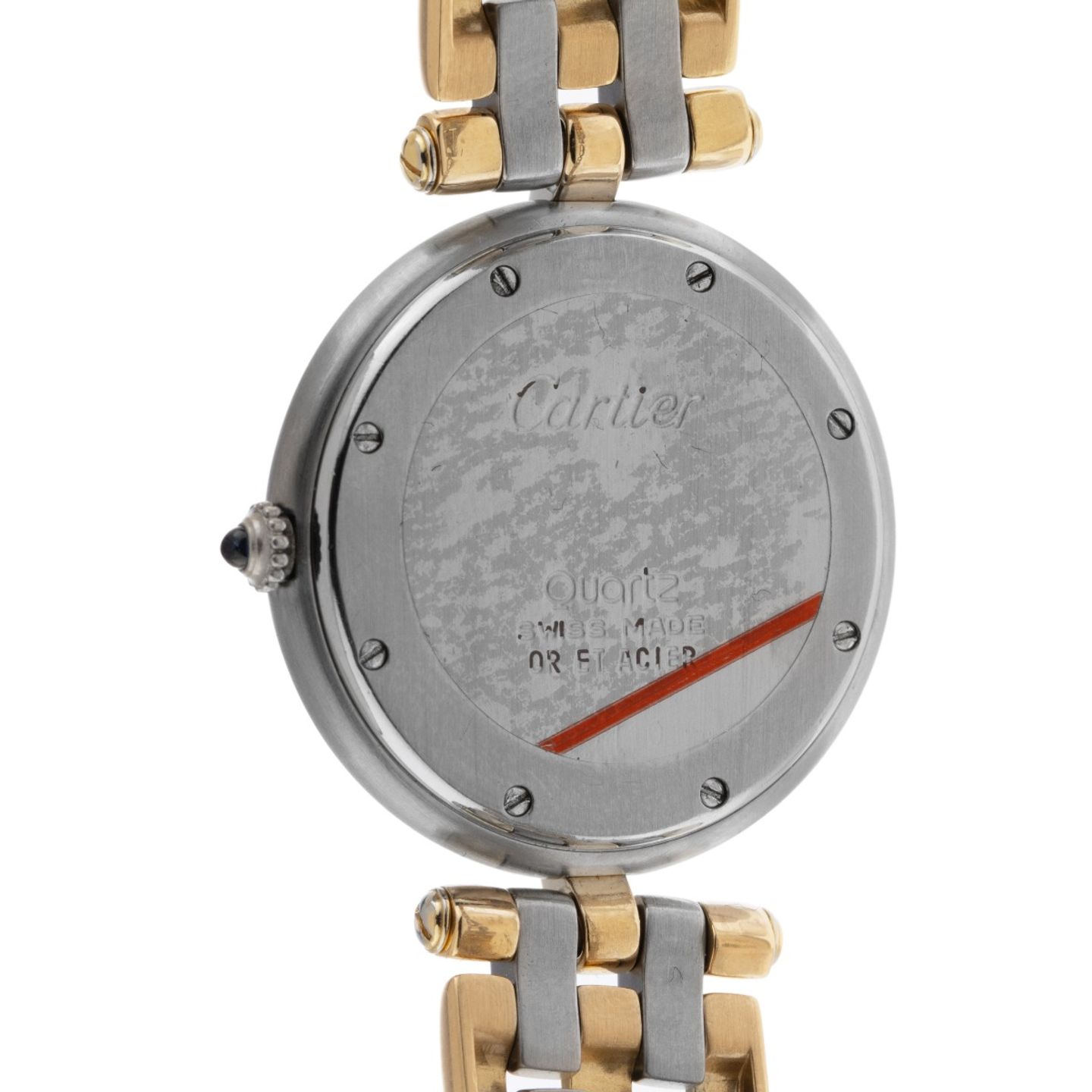 Cartier Panthère 8396 (1989) - Champagne dial 29 mm Gold/Steel case (6/8)