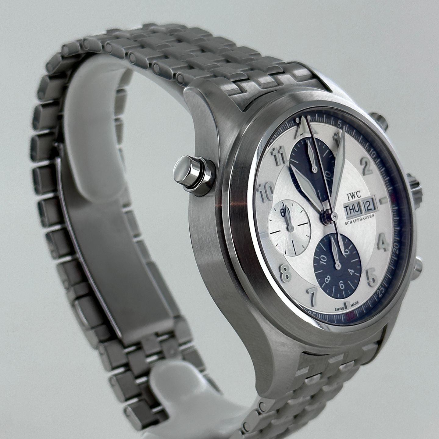 IWC Pilot Spitfire Chronograph IW371806 (2011) - Silver dial 44 mm Steel case (4/7)