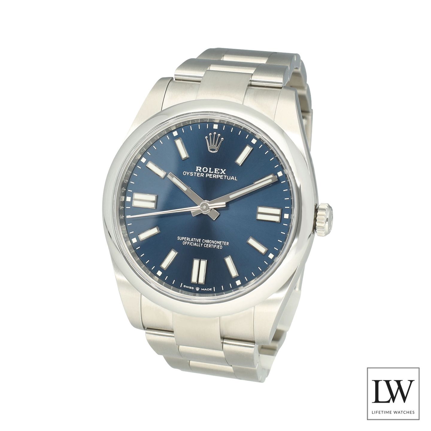 Rolex Oyster Perpetual 41 124300 (2023) - Blue dial 41 mm Steel case (4/8)