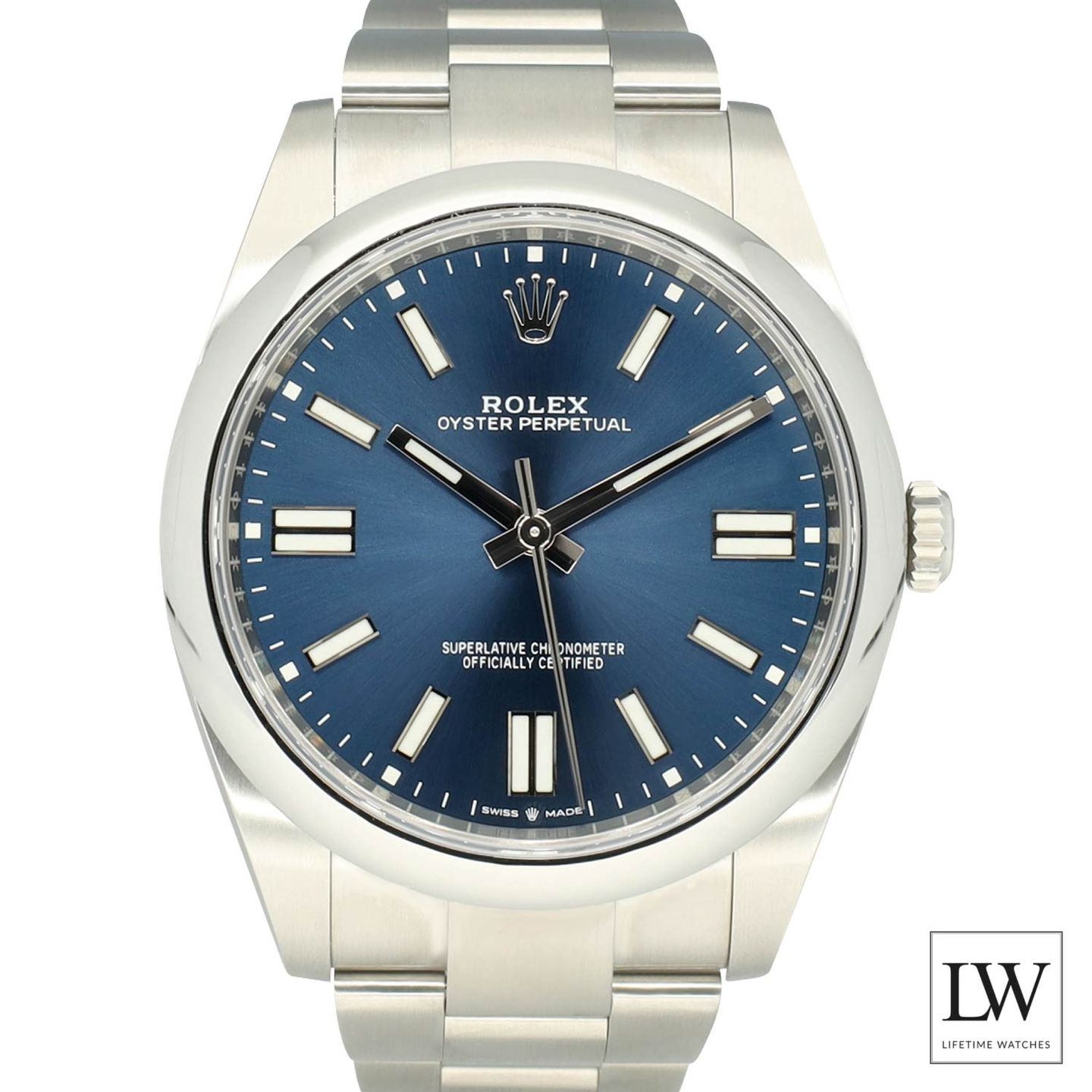 Rolex Oyster Perpetual 41 124300 (2023) - Blue dial 41 mm Steel case (2/8)