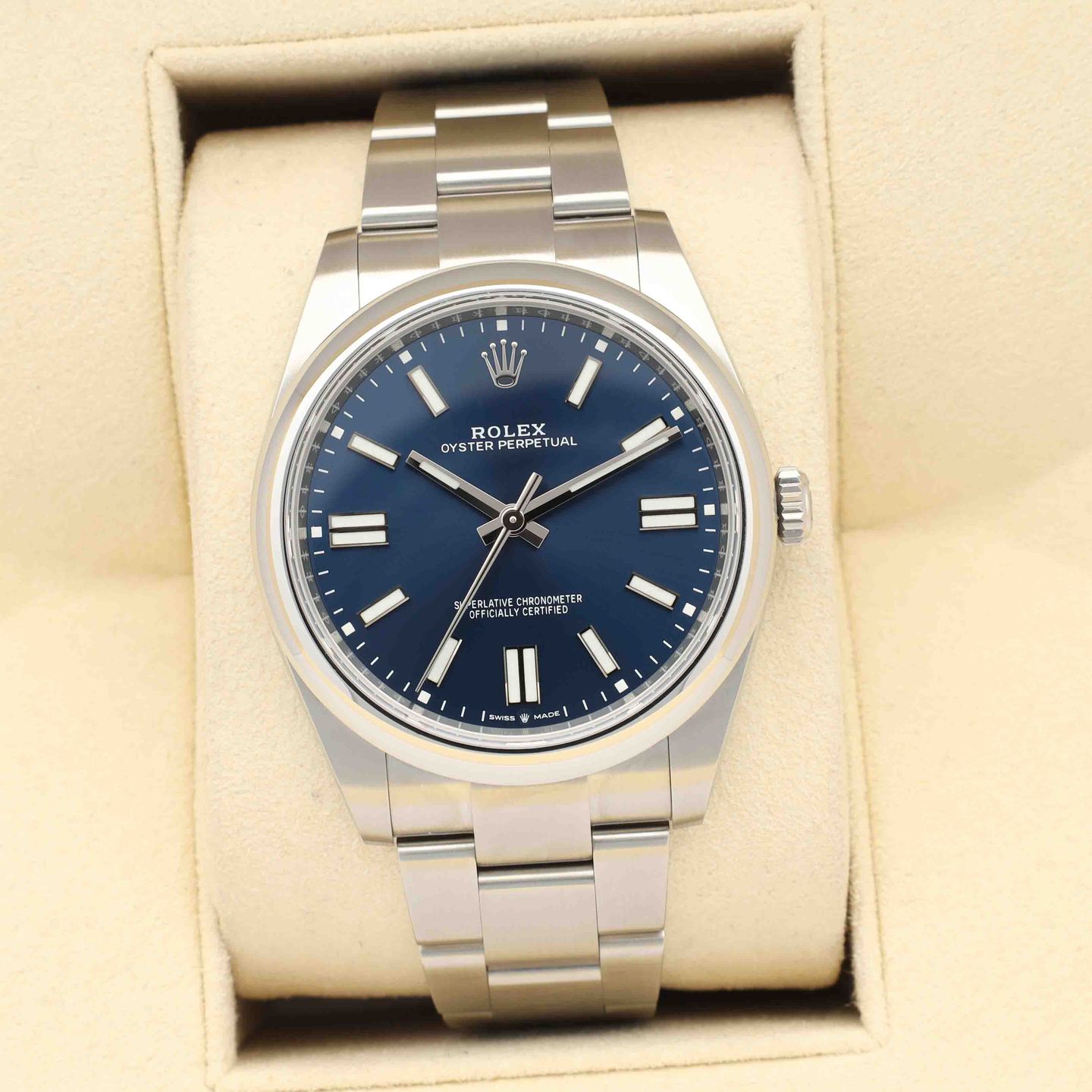 Rolex Oyster Perpetual 41 124300 (2023) - Blue dial 41 mm Steel case (1/8)