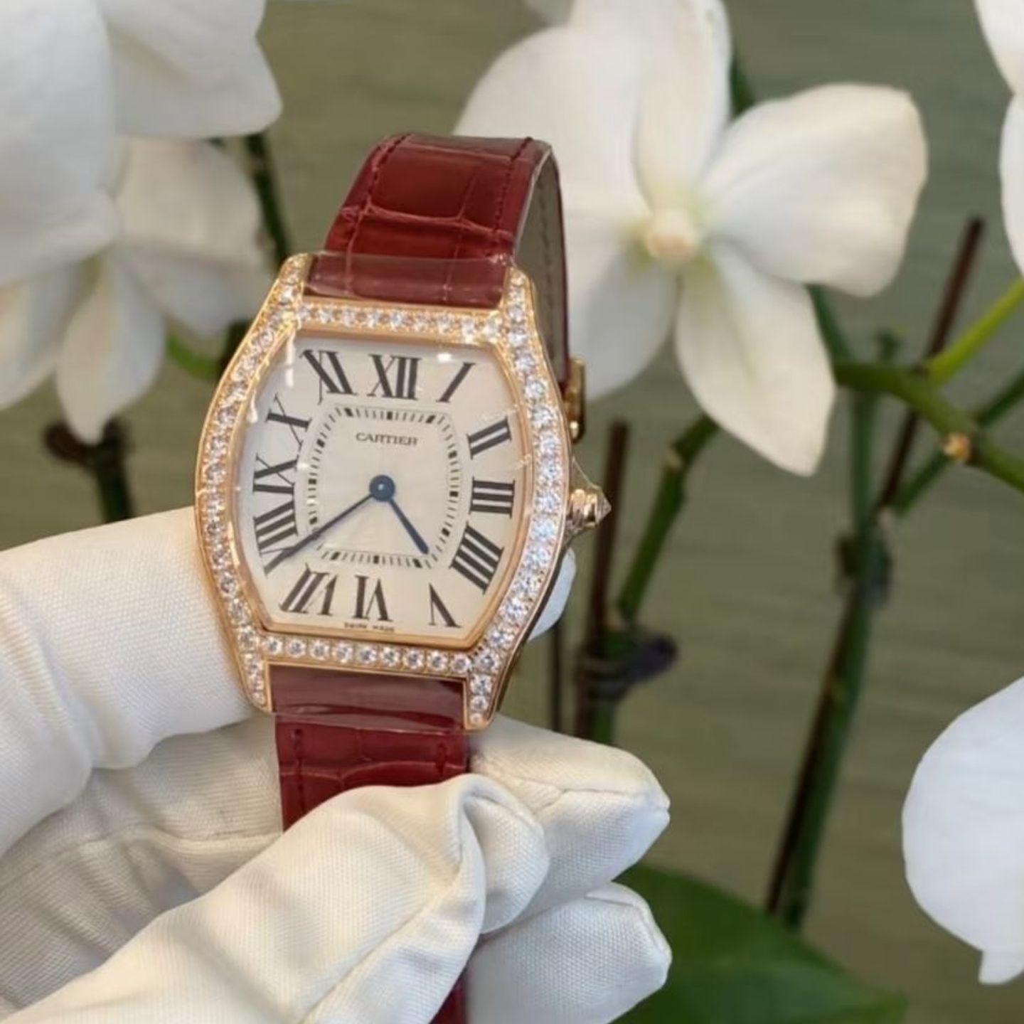 Cartier Tortue WJTO0009 (2023) - Wit wijzerplaat Onbekend Roségoud (3/5)