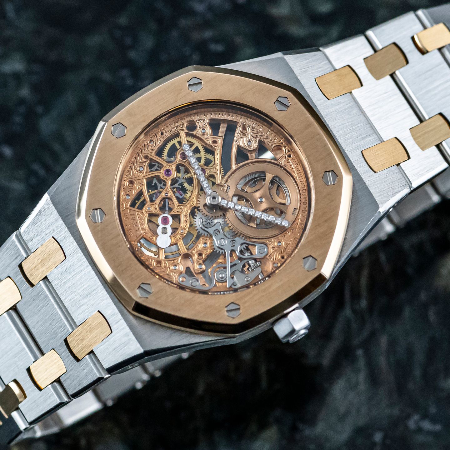 Audemars Piguet Royal Oak 14794PR/O/O902PR/99 (1999) - Transparent dial 31 mm Platinum case (1/8)