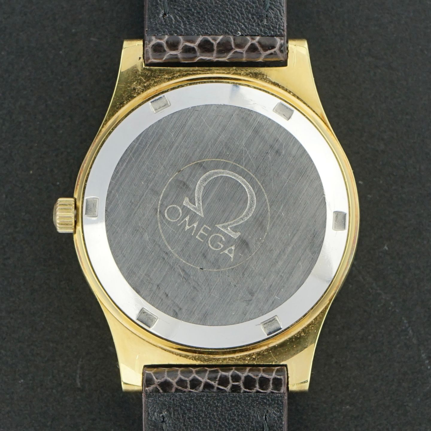 Omega Genève 166.0168 (1974) - Gold dial 36 mm Gold/Steel case (3/8)