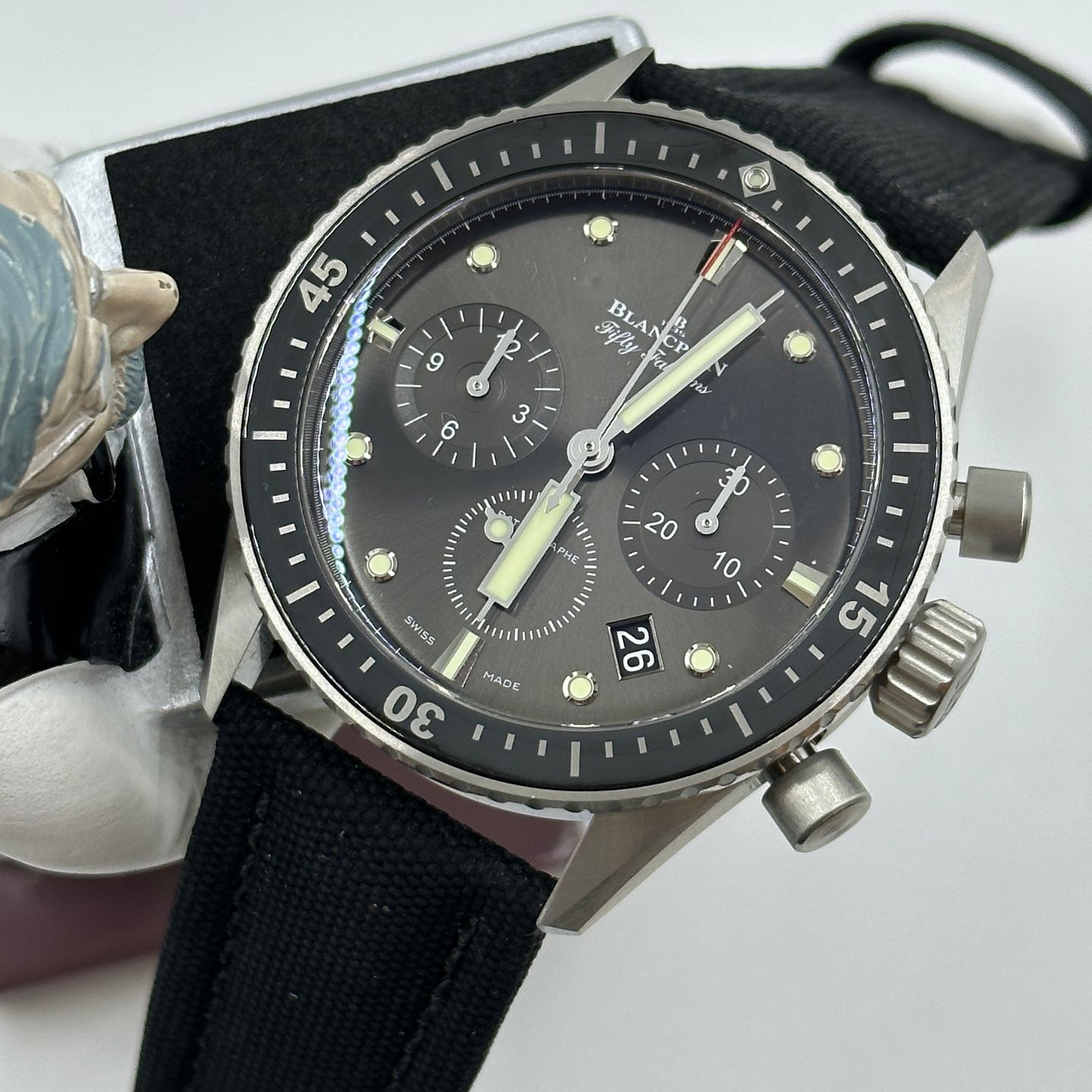 Blancpain Fifty Fathoms Bathyscaphe 5200 1110 B52A (2024) - Grijs wijzerplaat 43mm Staal (7/7)