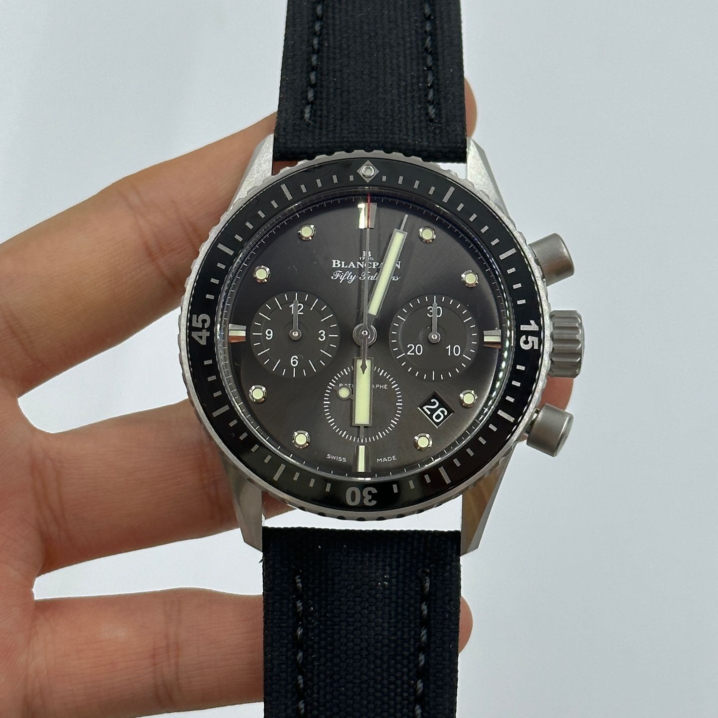 Blancpain Fifty Fathoms Bathyscaphe 5200 1110 B52A (2024) - Grijs wijzerplaat 43mm Staal (4/7)