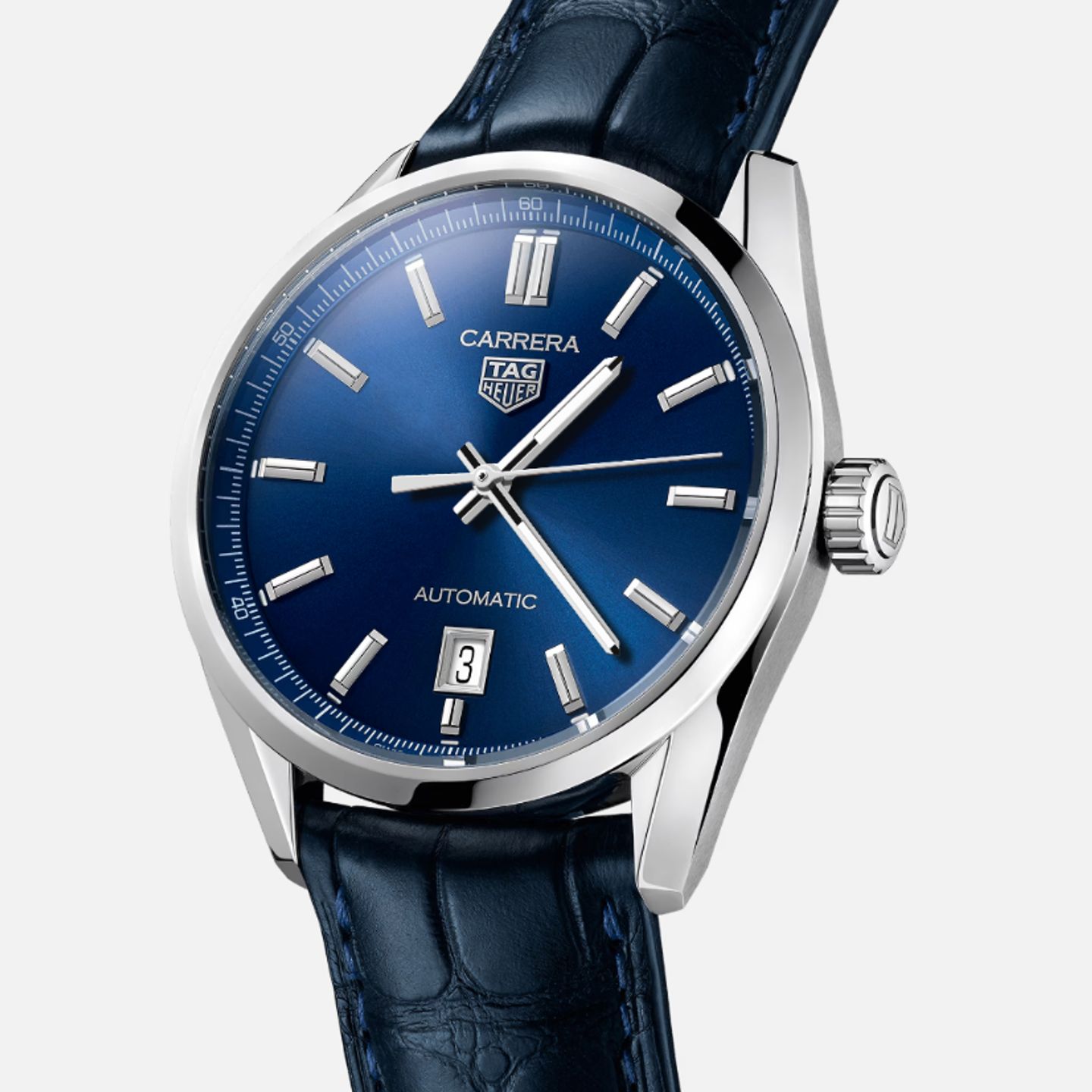 TAG Heuer Carrera Calibre 5 WBN2112.FC6504 (2024) - Blauw wijzerplaat 39mm Staal (1/1)