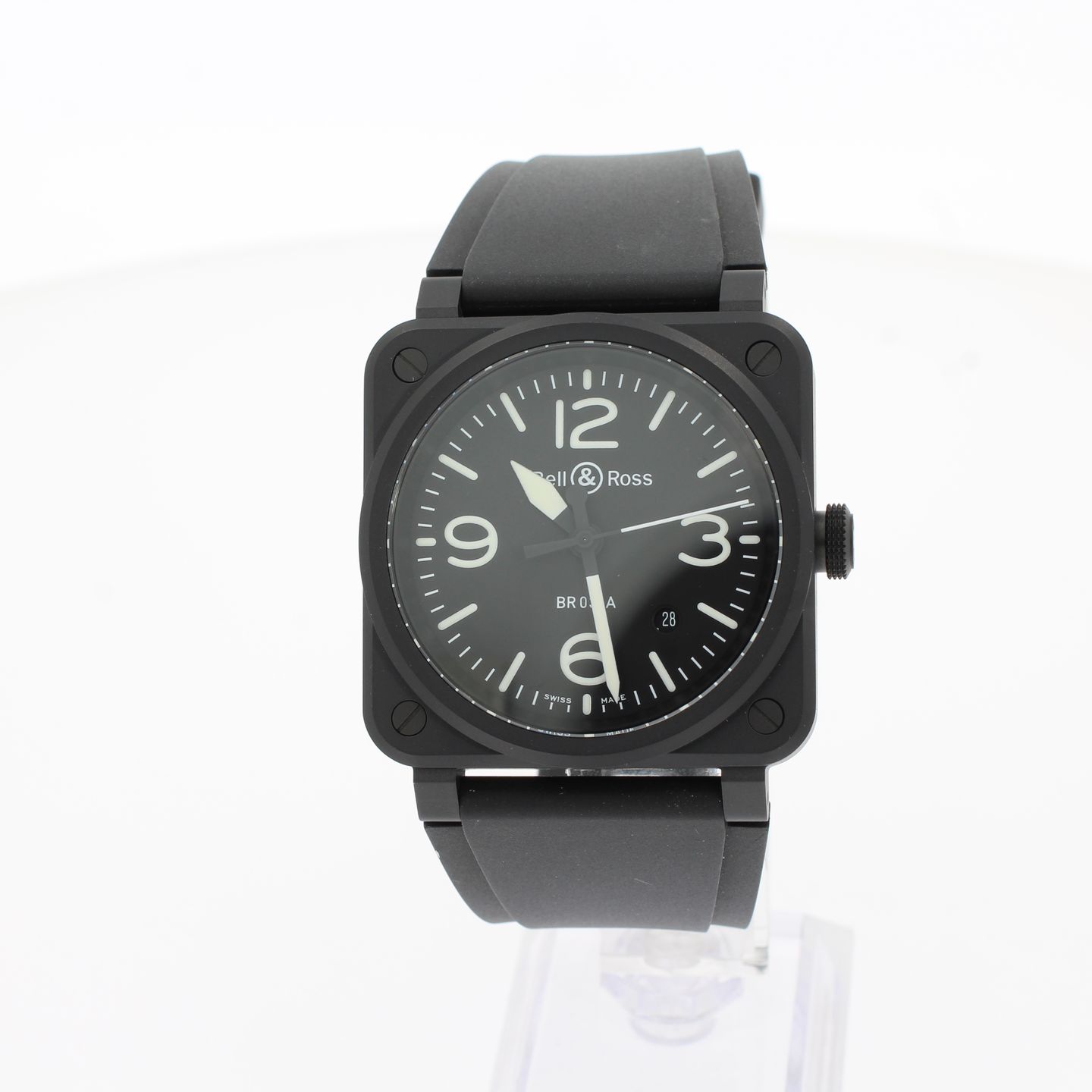 Bell & Ross BR 03 BR03A-BL-CE/SRB (2024) - Zwart wijzerplaat 41mm Keramiek (1/1)