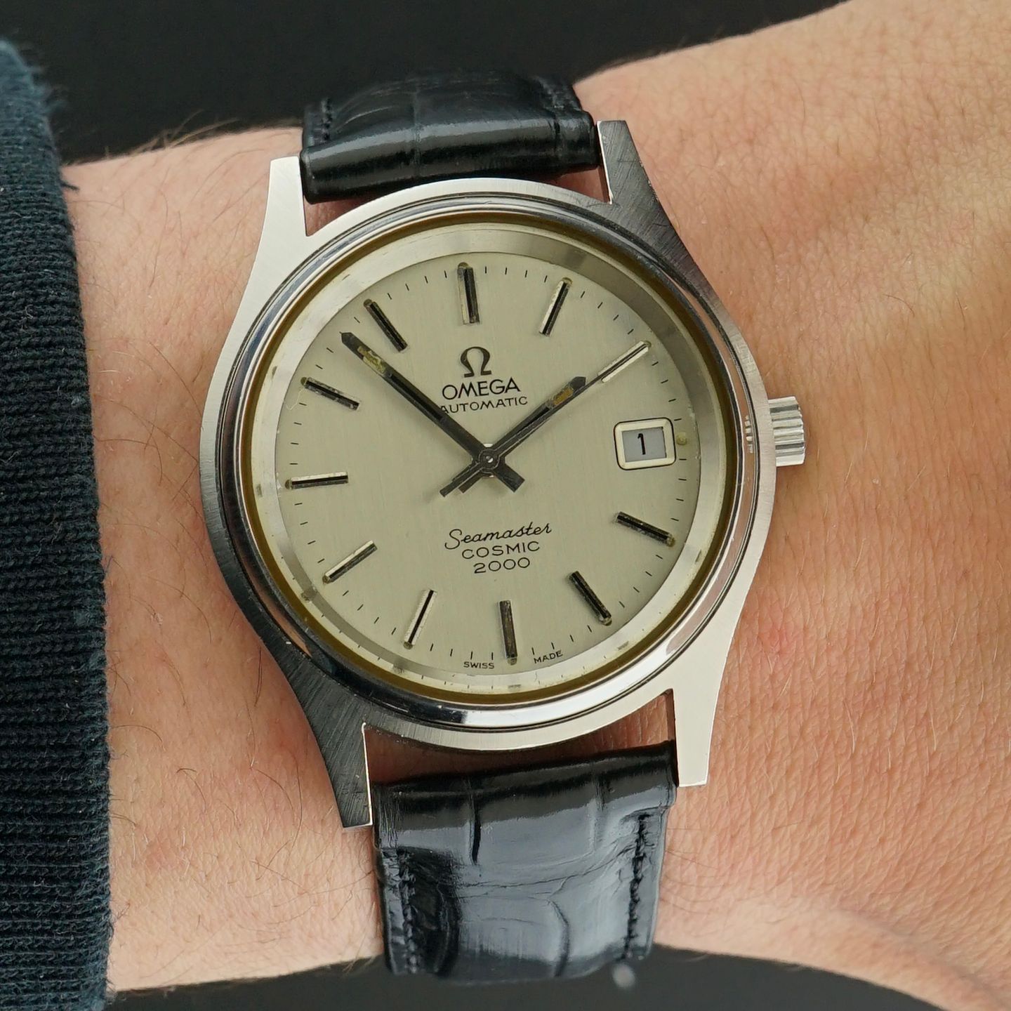 Omega Seamaster Cosmic 166.128 (1973) - Wit wijzerplaat 38mm Staal (2/8)