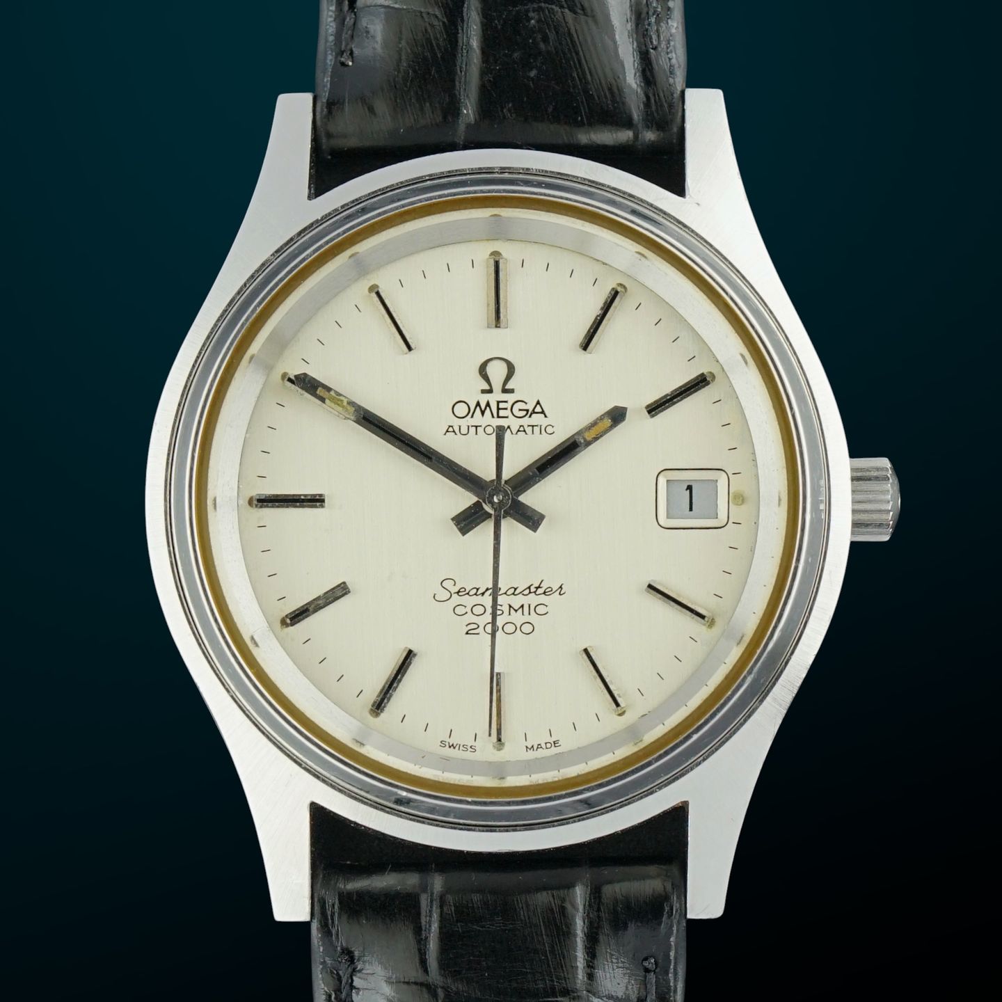 Omega Seamaster Cosmic 166.128 (1973) - Wit wijzerplaat 38mm Staal (1/8)