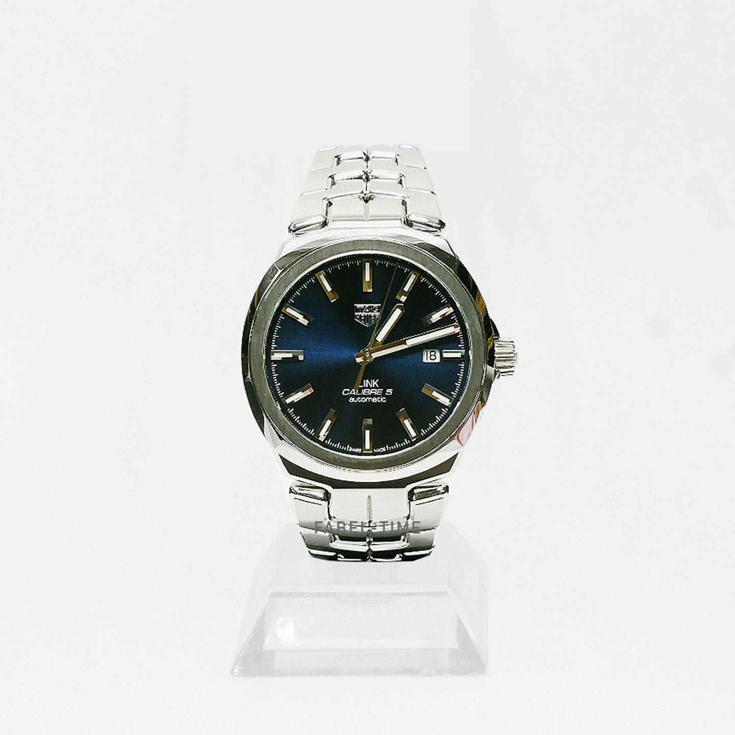 TAG Heuer Link Calibre 5 WBC2112.BA0603 (2024) - Blauw wijzerplaat 41mm Staal (1/1)